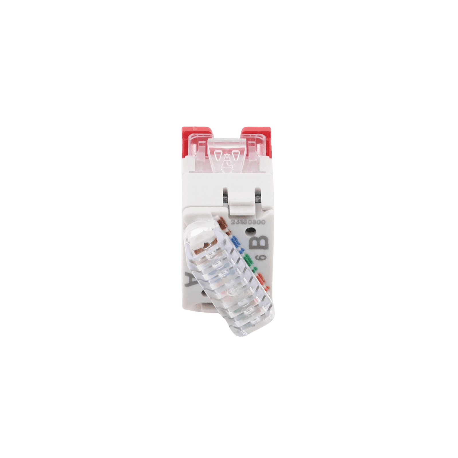 Jack UltraMAX Cat6, UTP, Montaje híbrido en Placa de Pared (Plano y Angulado), Color Rojo, Punch Down U6-H03NS - SIEMON
