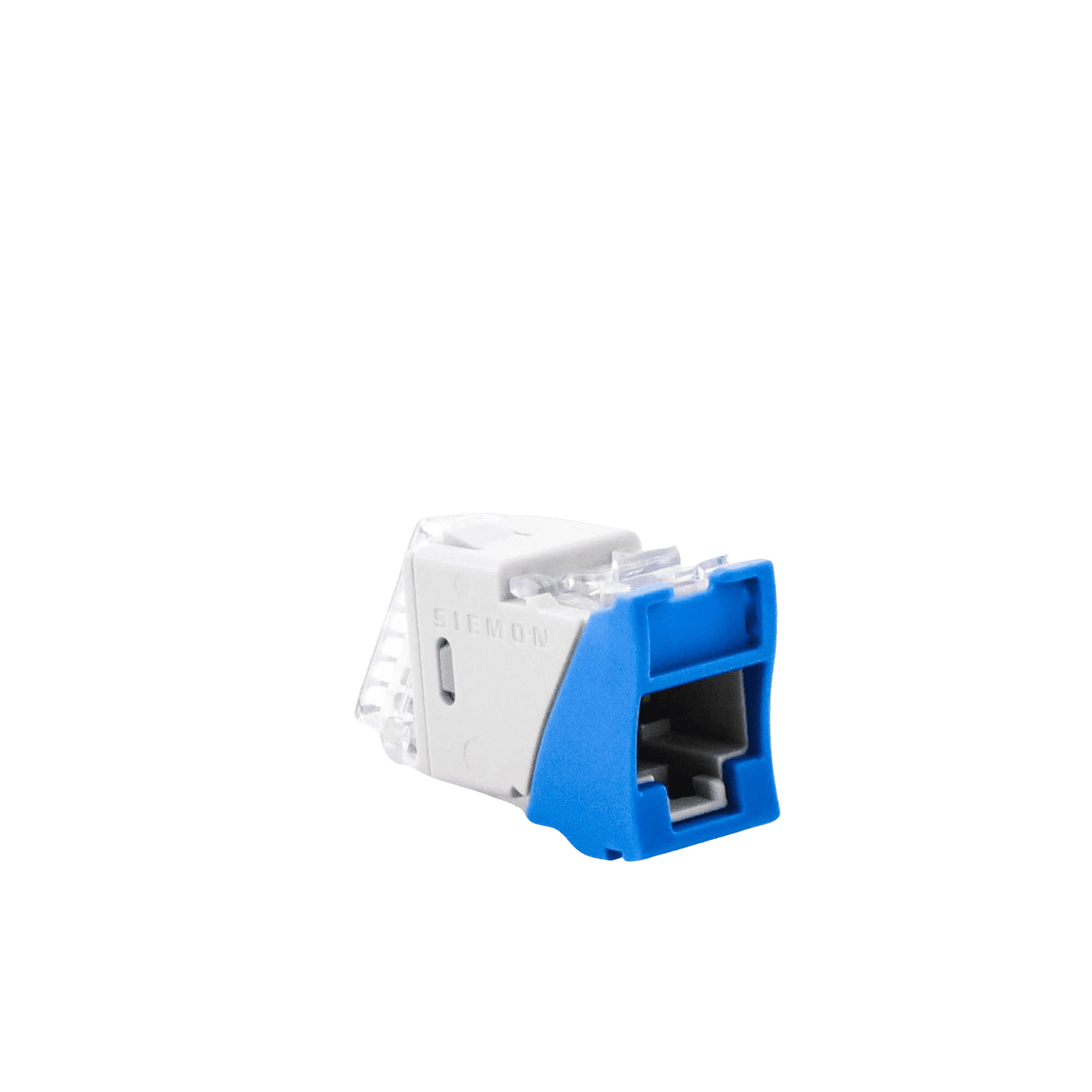 Jack UltraMAX Cat6, UTP, Montaje híbrido en Placa de Pared (Plano y Angulado), Color Azul, Punch Down U6-H06NS - SIEMON