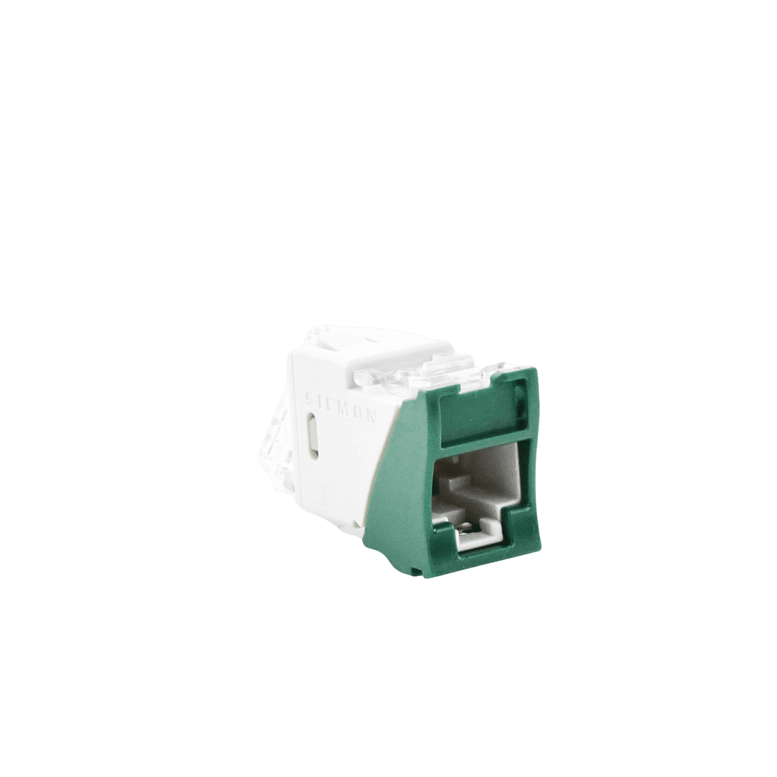 Jack UltraMAX Cat6, UTP, Montaje híbrido en Placa de Pared (Plano y Angulado), Color Verde, Punch Down U6-H07NS - SIEMON