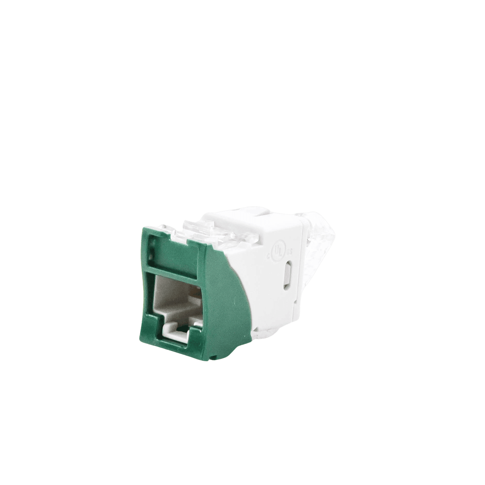 Jack UltraMAX Cat6, UTP, Montaje híbrido en Placa de Pared (Plano y Angulado), Color Verde, Punch Down U6-H07NS - SIEMON