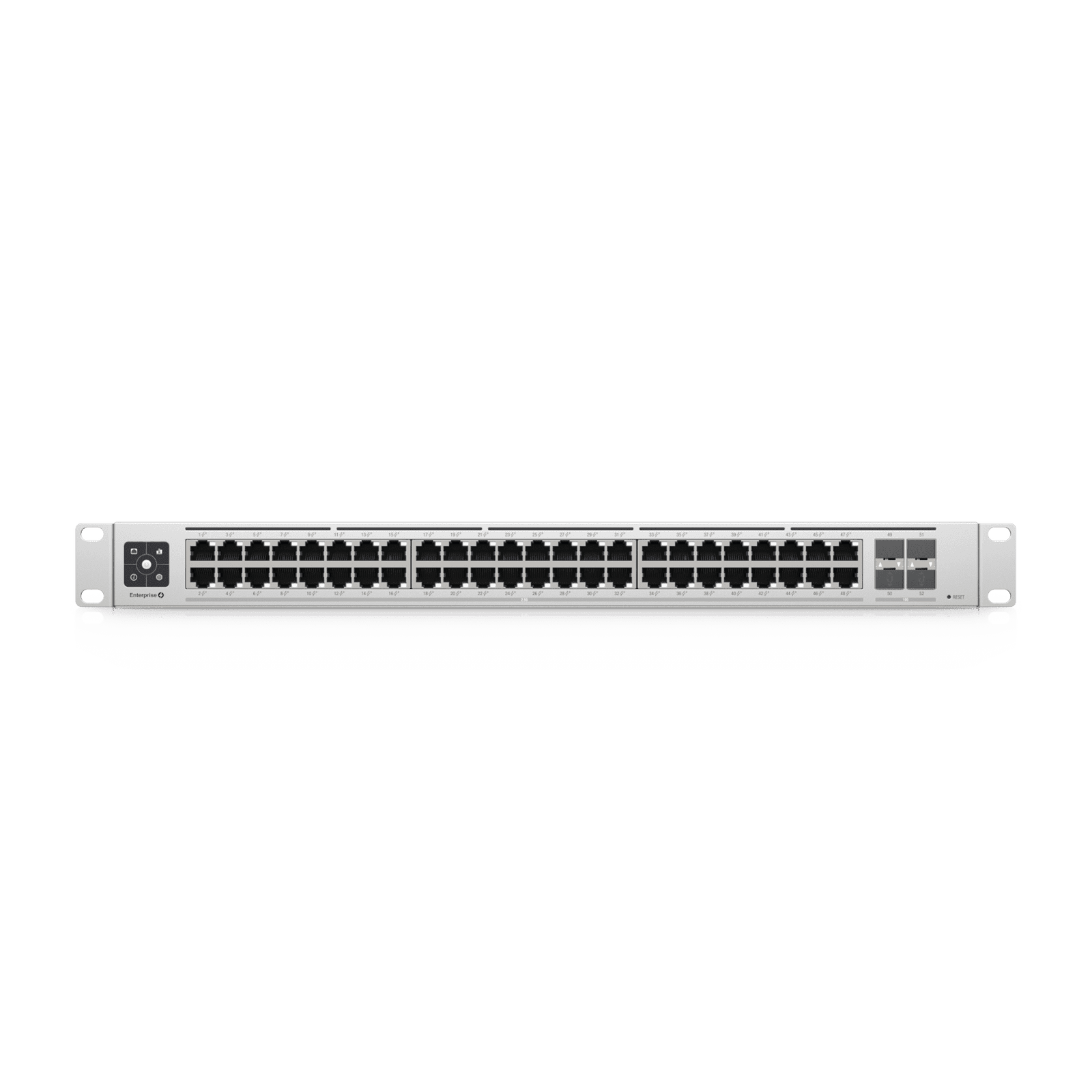 UniFi Switch Enterprise administrable capa 3, 48 puertos 2.5GbE RJ45 POE+, 4 puertos 10G SFP+, 720W, con pantalla táctil de 1.3″ USW-ENTERPRISE-48-POE - UBIQUITI NETWORKS