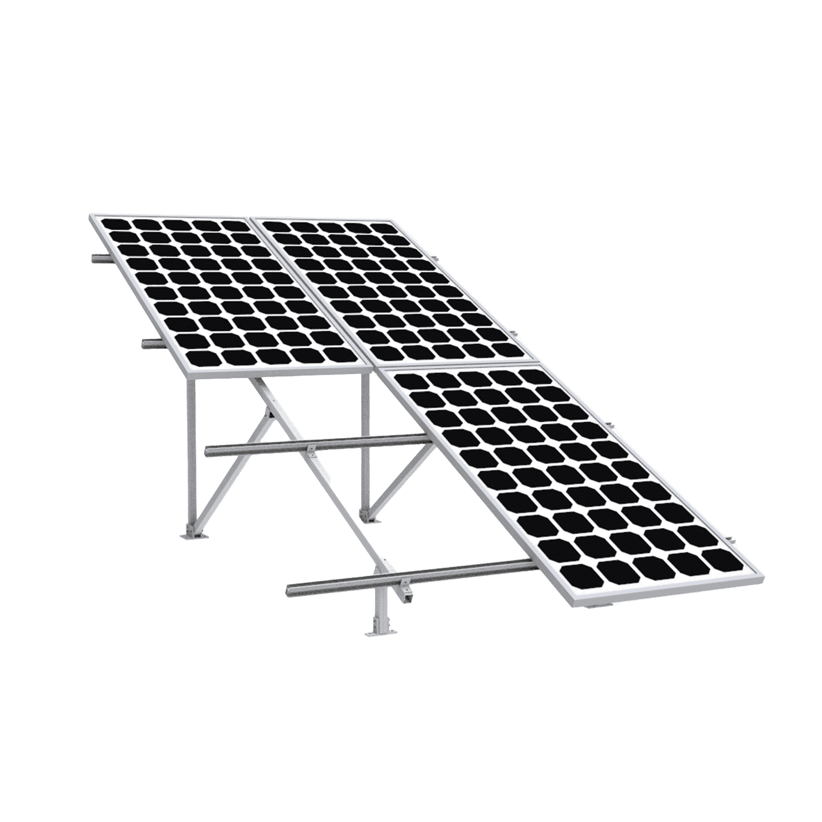 Montaje para Panel Solar 2X2, Riel 5 de 2700mm para Módulos con Espesor de 30-35mm, Vel. de Viento Máx. 136km/h VEKTOR5R2X2 - EPCOM POWERLINE