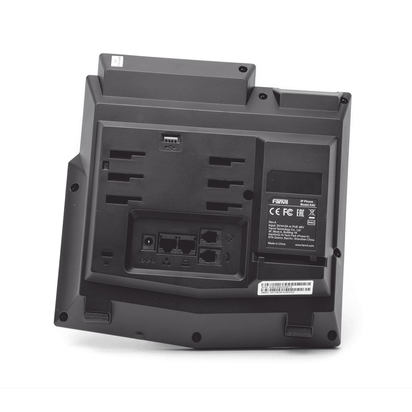 Teléfono IP Empresarial con Estándares Europeos, 12 lineas SIP con pantalla a color, 30 teclas DSS/BLF, puertos Gigabit, IPv6, Opus , PoE/DC X4U - FANVIL