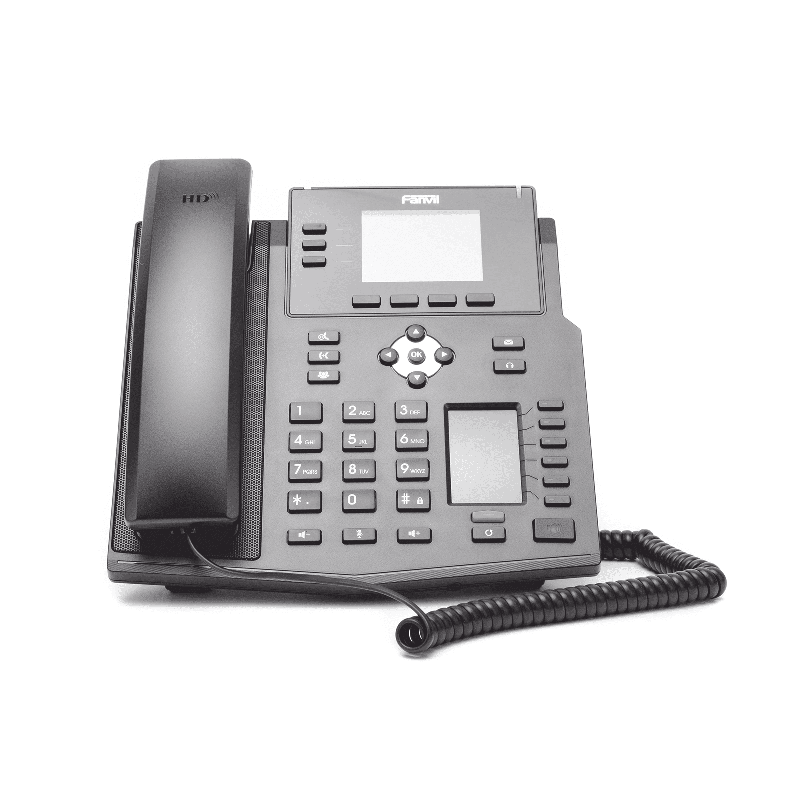 Teléfono IP Empresarial con Estándares Europeos, 12 lineas SIP con pantalla a color, 30 teclas DSS/BLF, puertos Gigabit, IPv6, Opus , PoE/DC X4U - FANVIL