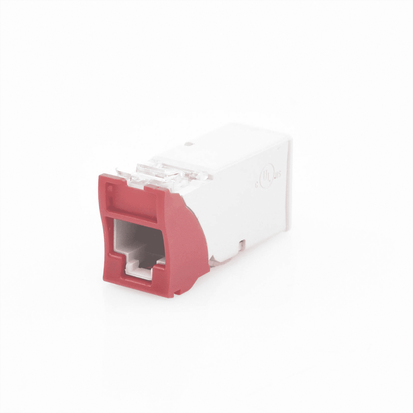 Jack Z-MAX UTP Categoría 6, Montaje híbrido en Placa de Pared (Plano y Angulado), Color Rojo Z6-03 - SIEMON