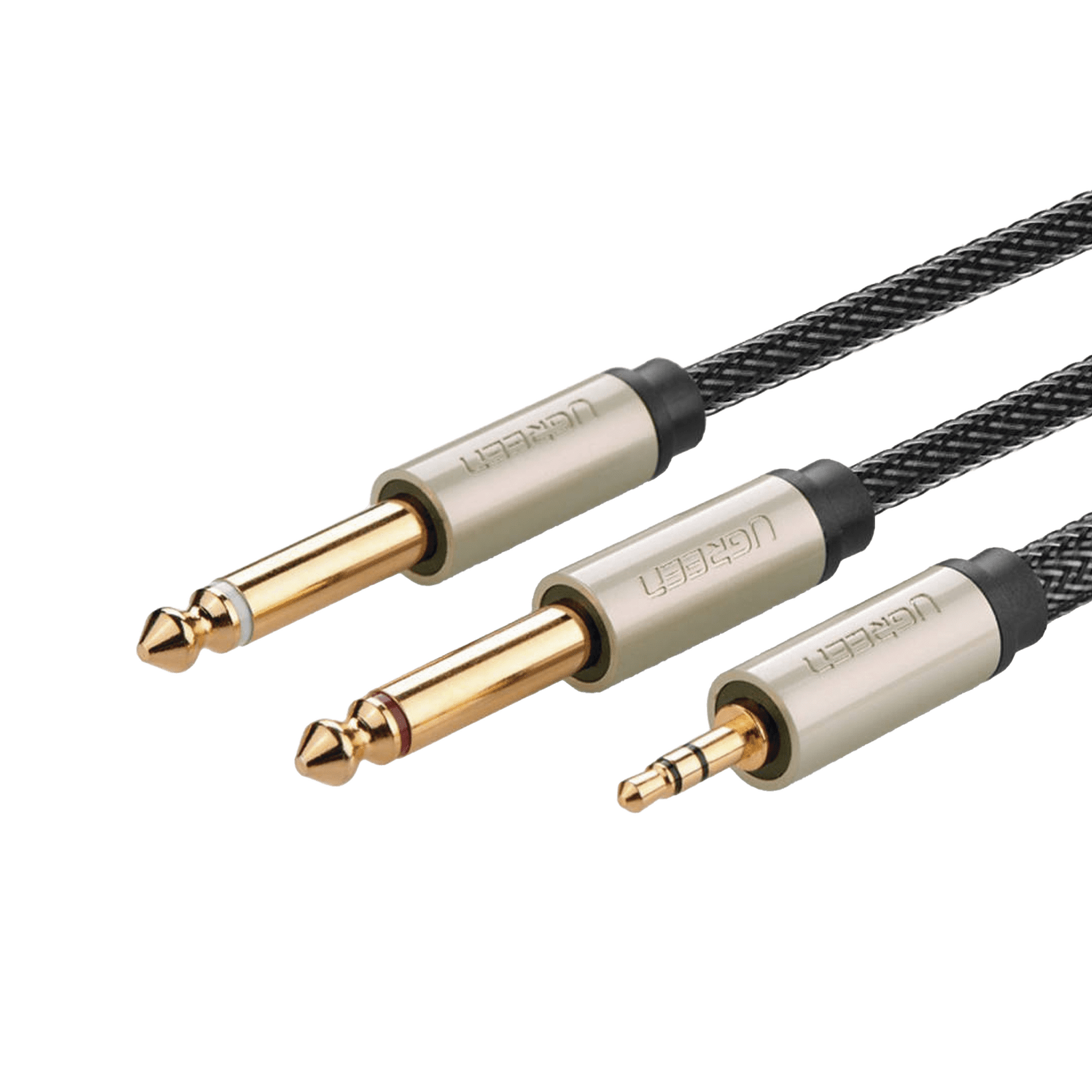 Cable de Audio Premium de 3.5 mm a 6.35mm / Blindaje Interior Múltiple / Transferencia de Audio sin Pérdidas / 5 Metros / Caja de Aleación de Zinc / Amplia Compatibilidad. 10619 - UGREEN