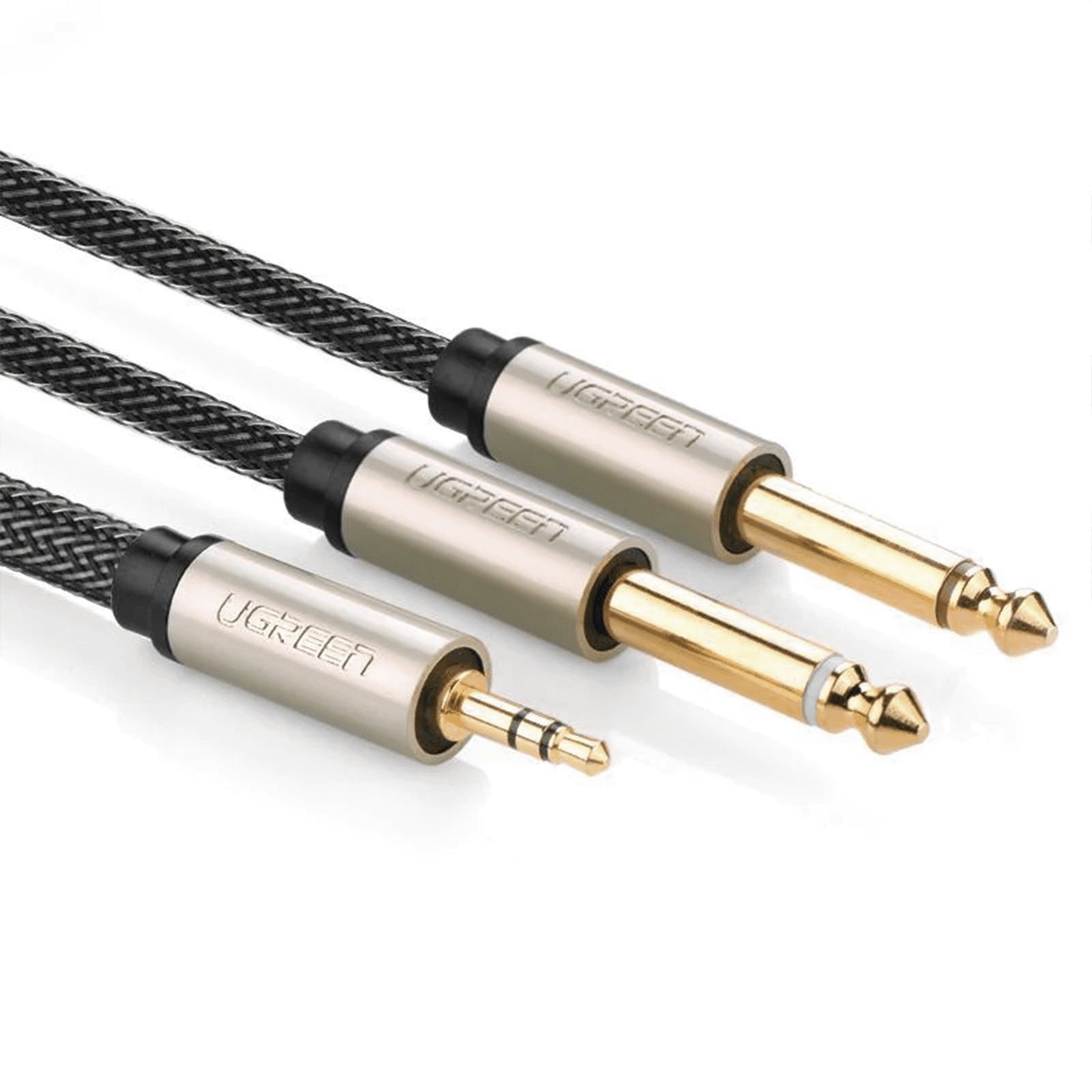 Cable de Audio Premium de 3.5 mm a 6.35mm / Blindaje Interior Múltiple / Transferencia de Audio sin Pérdidas / 5 Metros / Caja de Aleación de Zinc / Amplia Compatibilidad. 10619 - UGREEN