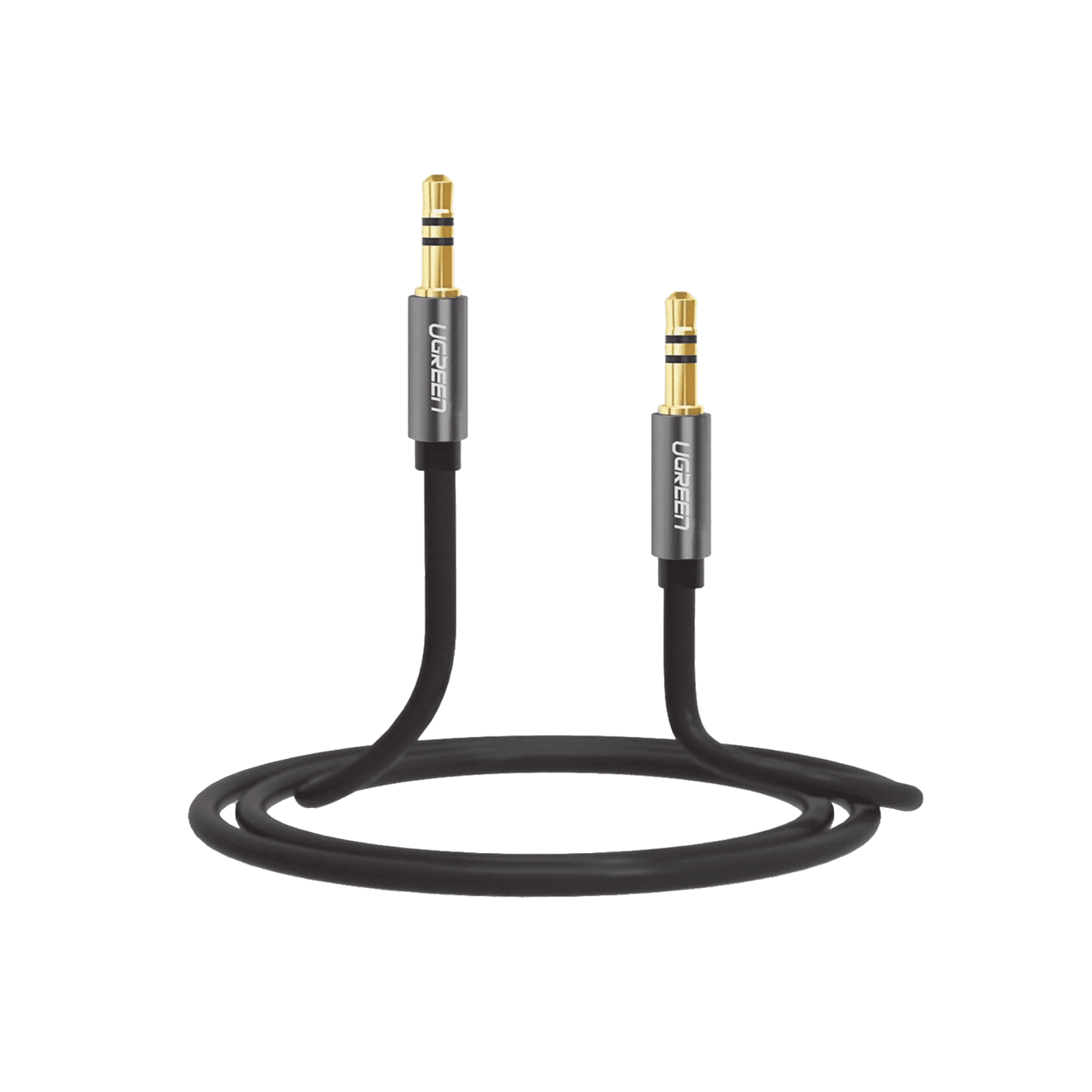Cable Auxiliar 5 Metros / Conector 3.5mm a 3.5mm / Macho a Macho / Cubierta de TPE / Carcasa de Aluminio / Color Negro 10737 - UGREEN
