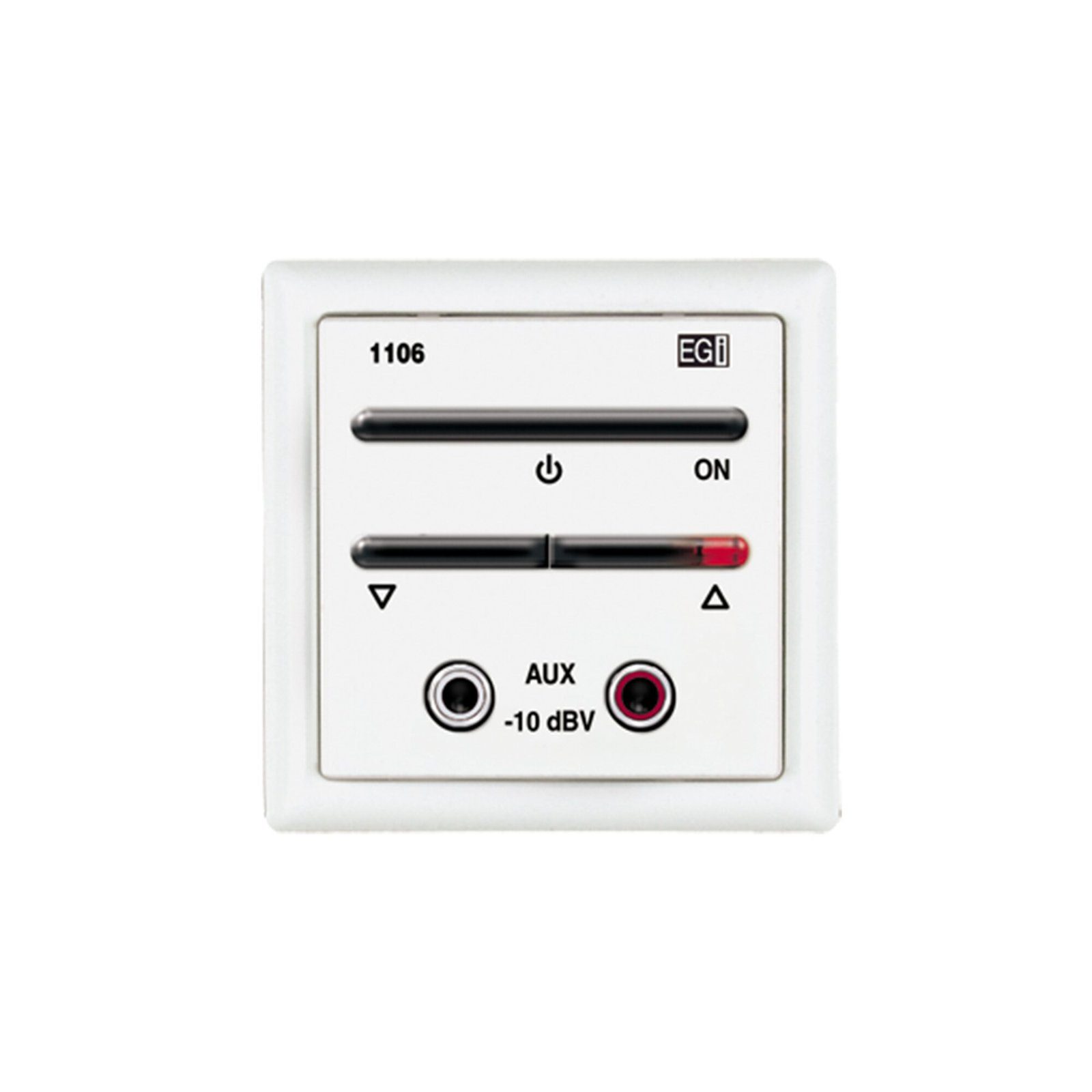 Módulo De Entrada Para Señal De Audio Auxiliar Con Encendido/Apagado Y Regulación De Volume, Color Blanco 110610 - EGI AUDIO SOLUTIONS