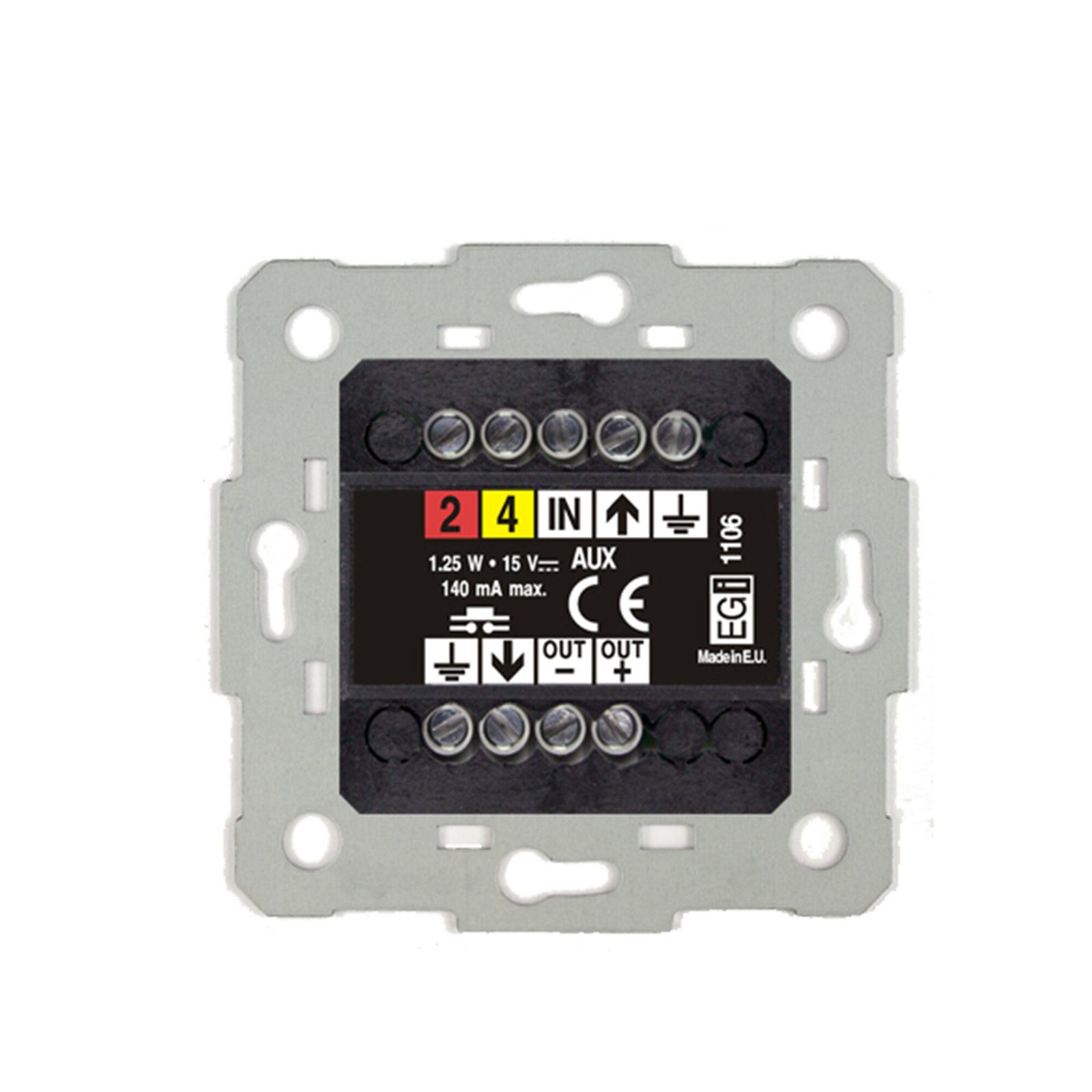 Módulo De Entrada Para Señal De Audio Auxiliar Con Encendido/Apagado Y Regulación De Volume, Color Blanco 110610 - EGI AUDIO SOLUTIONS