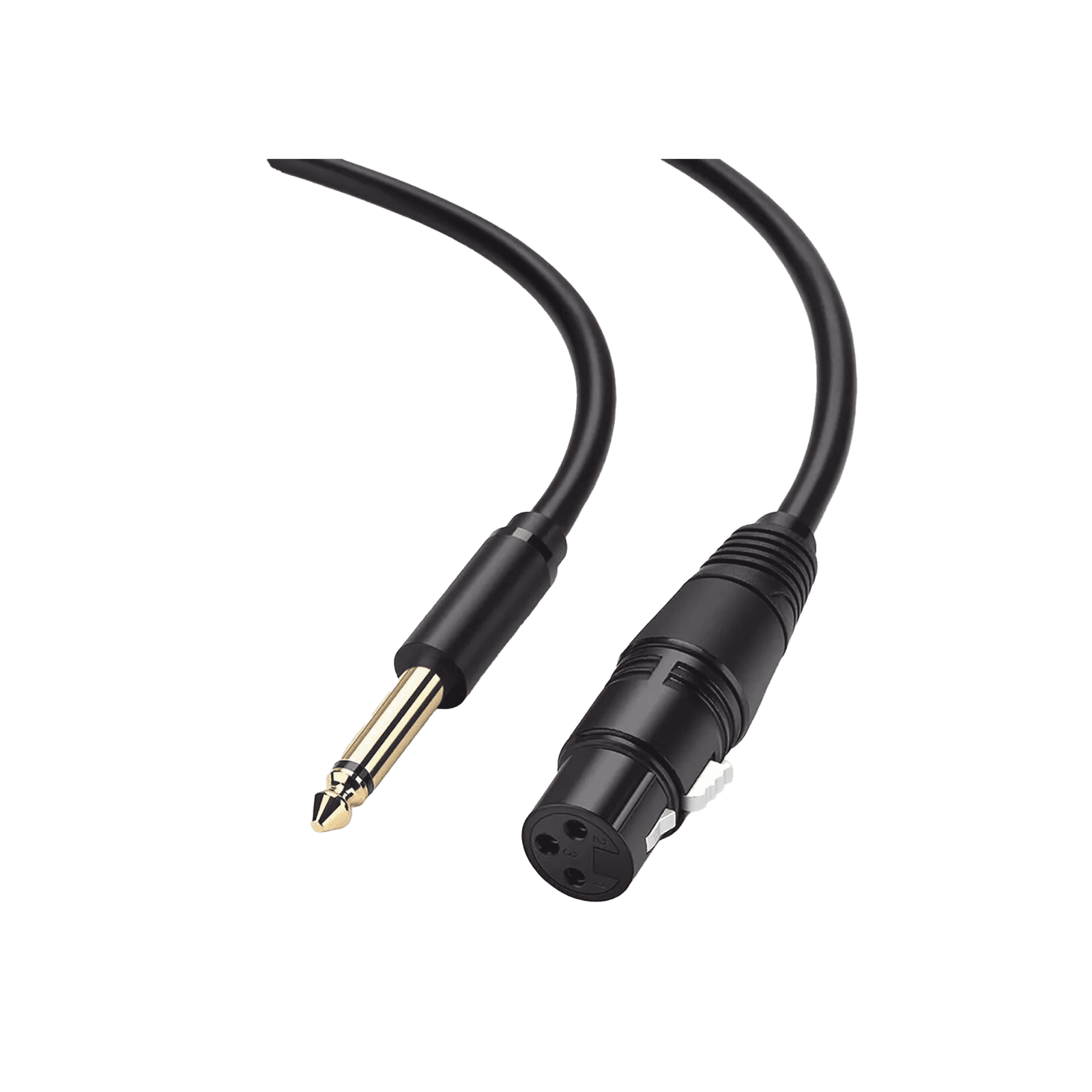 Cable para Micrófono Plug 6.35 mm (1/4 Inch) Macho a XLR Canon Hembra / Núcleo de Cobre / 5 Metros / Alta Calidad / Color Negro 20721 - UGREEN