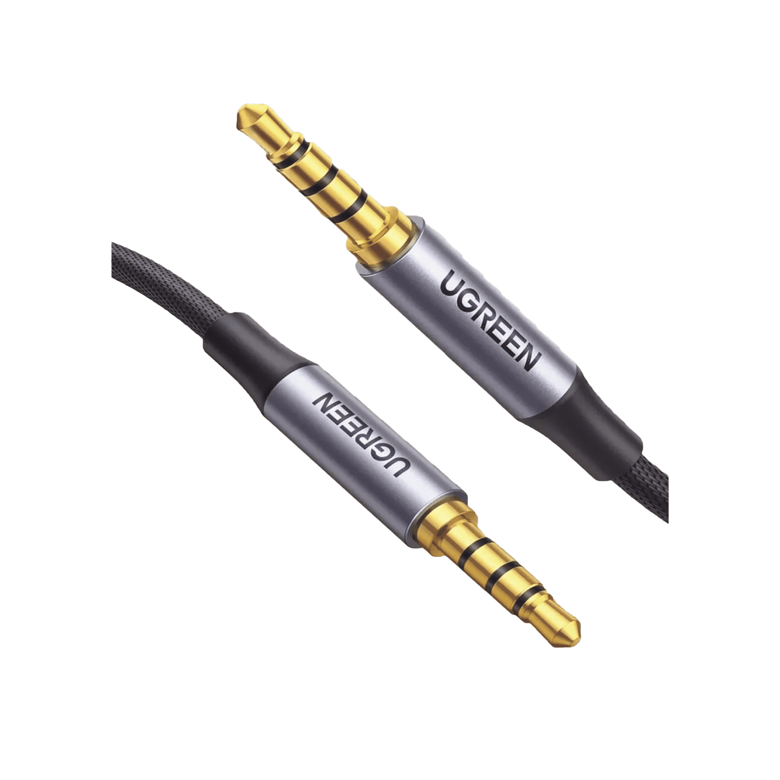Cable Auxiliar de 3.5mm / Cable Audio Estéreo / Núcleo de Alambre de Cobre Esmaltado / Carcasa de Aluminio Azul + Nylon Trenzado / Soporta Micrófono / 2 Metros 20782 - UGREEN