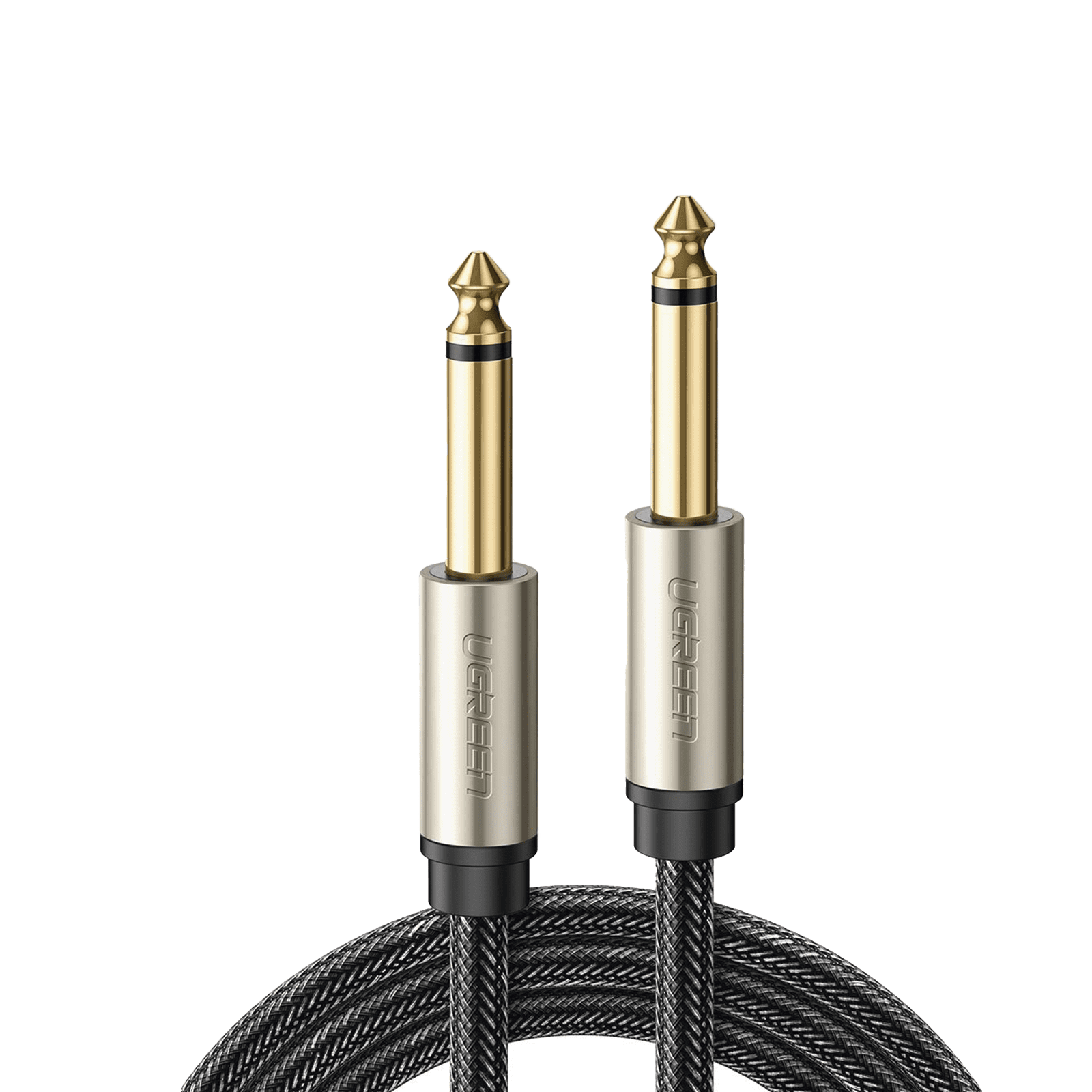 Cable Audio Estéreo 3.5mm (1/8″) TRS a 6.35mm (1/4″) TS / 5 Metros / Audio de Hi-Fi / Trenza de Nylon / Blindaje Múltiple / Caja de Aleación Zinc / Núcleo de Cobre Puro / Compatibilidad Universal 40806 - UGREEN