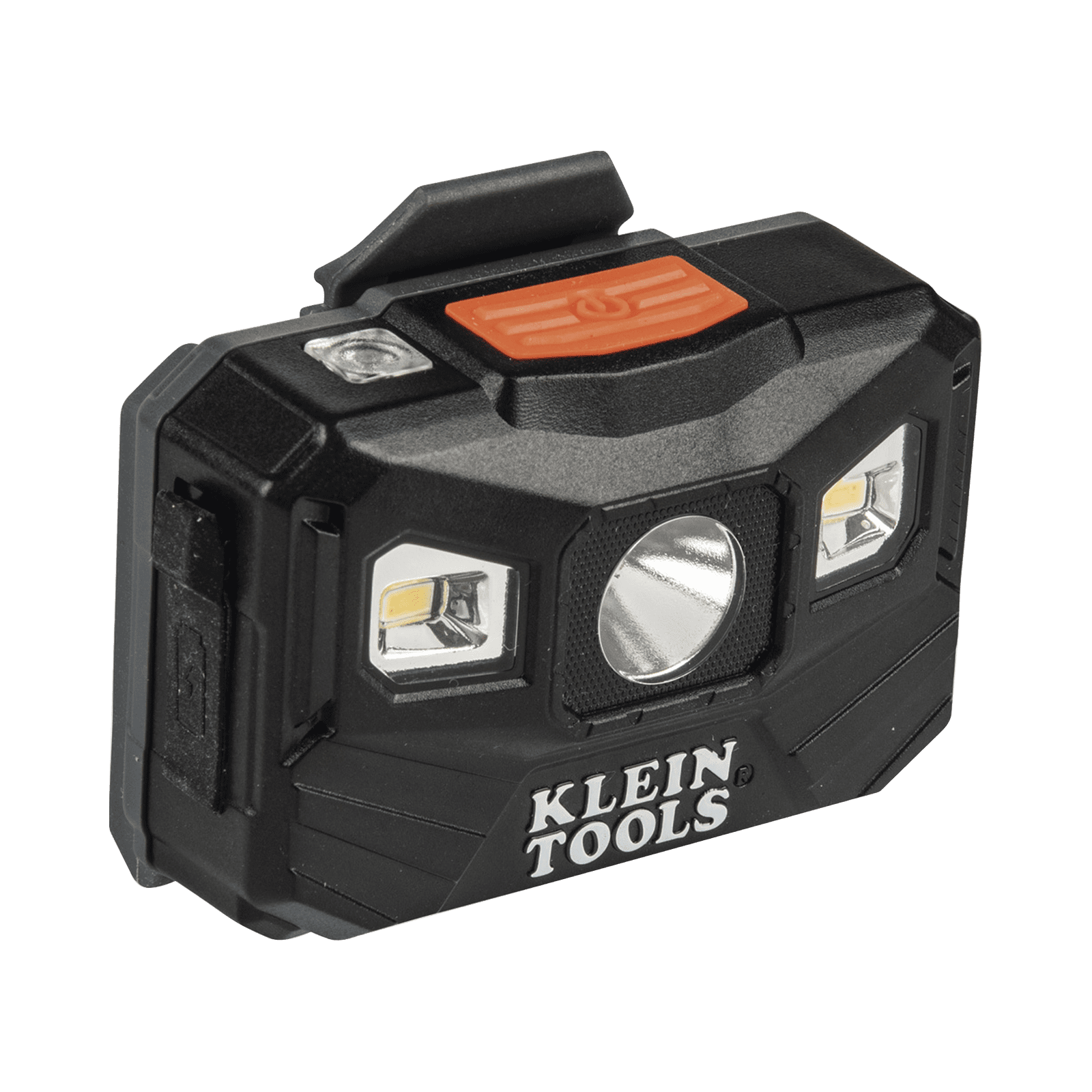 Lámpara Luz LED Frontal Recargable de 400 Lúmenes, Apagado Automático, con Correa de Tela, Adaptable y Ajustable a Gorros, Cascos, Cachuchas o directo a Frente Humana (Tipo Minero) 56048 - KLEIN TOOLS