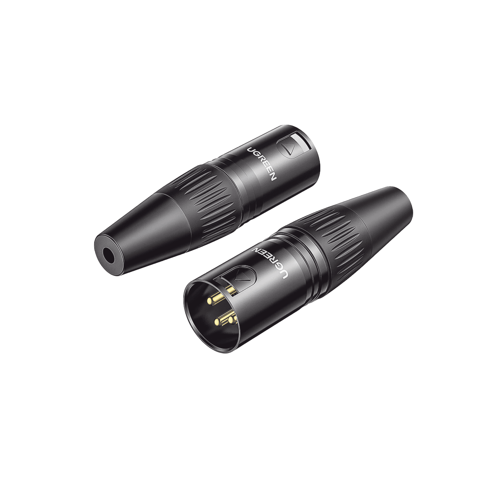 Conector de Audio XLR Tipo Canon Macho / PVC / ABS / Aleación Zinc / Anti Oxidante / Anti Caida / Sin aflojarse / Apertura Ajustable de 6.0 a 7.0 mm / Soldable 80439 - UGREEN