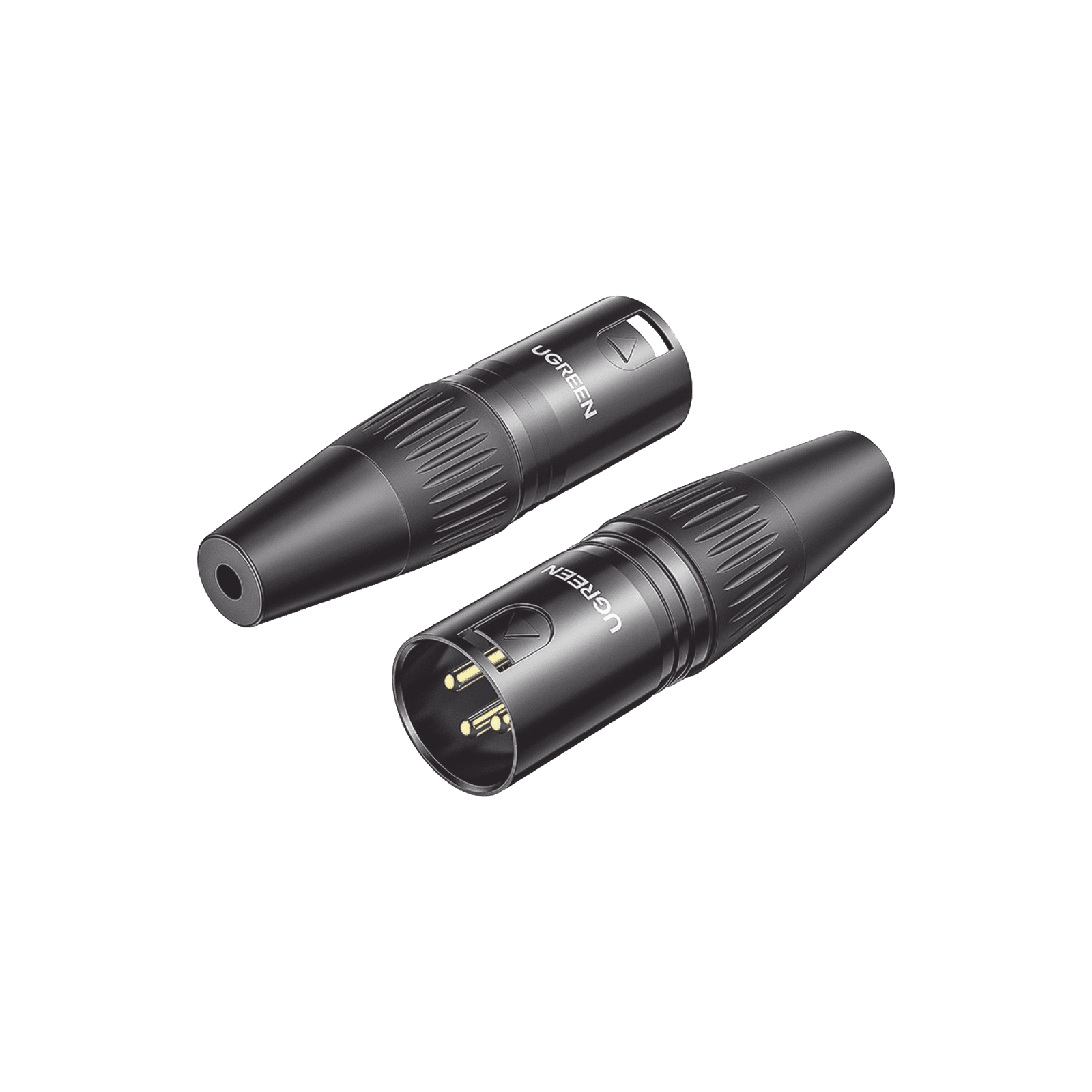 Conector de Audio XLR Tipo Canon Macho / PVC / ABS / Aleación Zinc / Anti Oxidante / Anti Caida / Sin aflojarse / Apertura Ajustable de 6.0 a 7.0 mm / Soldable 80439 - UGREEN