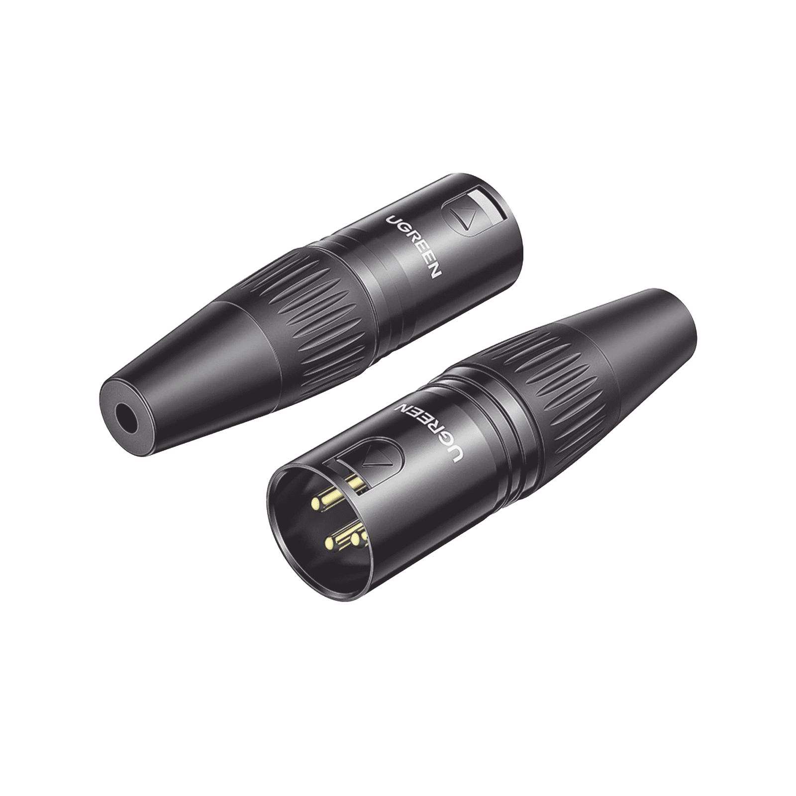 Conector de Audio XLR Tipo Canon Macho / PVC / ABS / Aleación Zinc / Anti Oxidante / Anti Caida / Sin aflojarse / Apertura Ajustable de 6.0 a 7.0 mm / Soldable 80439 - UGREEN