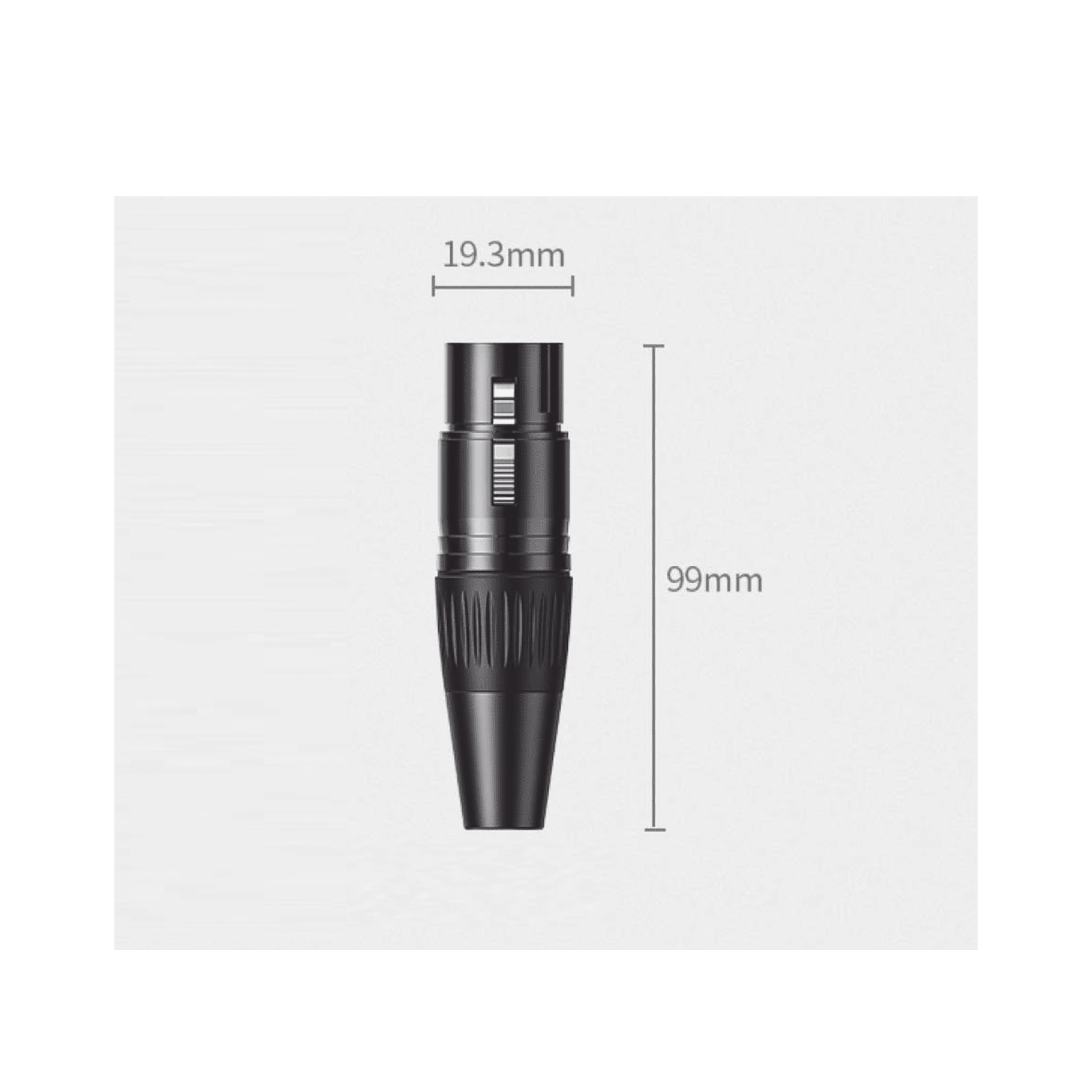 Conector de Audio XLR Tipo Canon Hembra / PVC / ABS / Aleación Zinc / Anti Oxidante / Anti Caida / Sin Aflojarse /Apertura Ajustable de 6.0 a 7.0 mm / Soldable 80440 - UGREEN