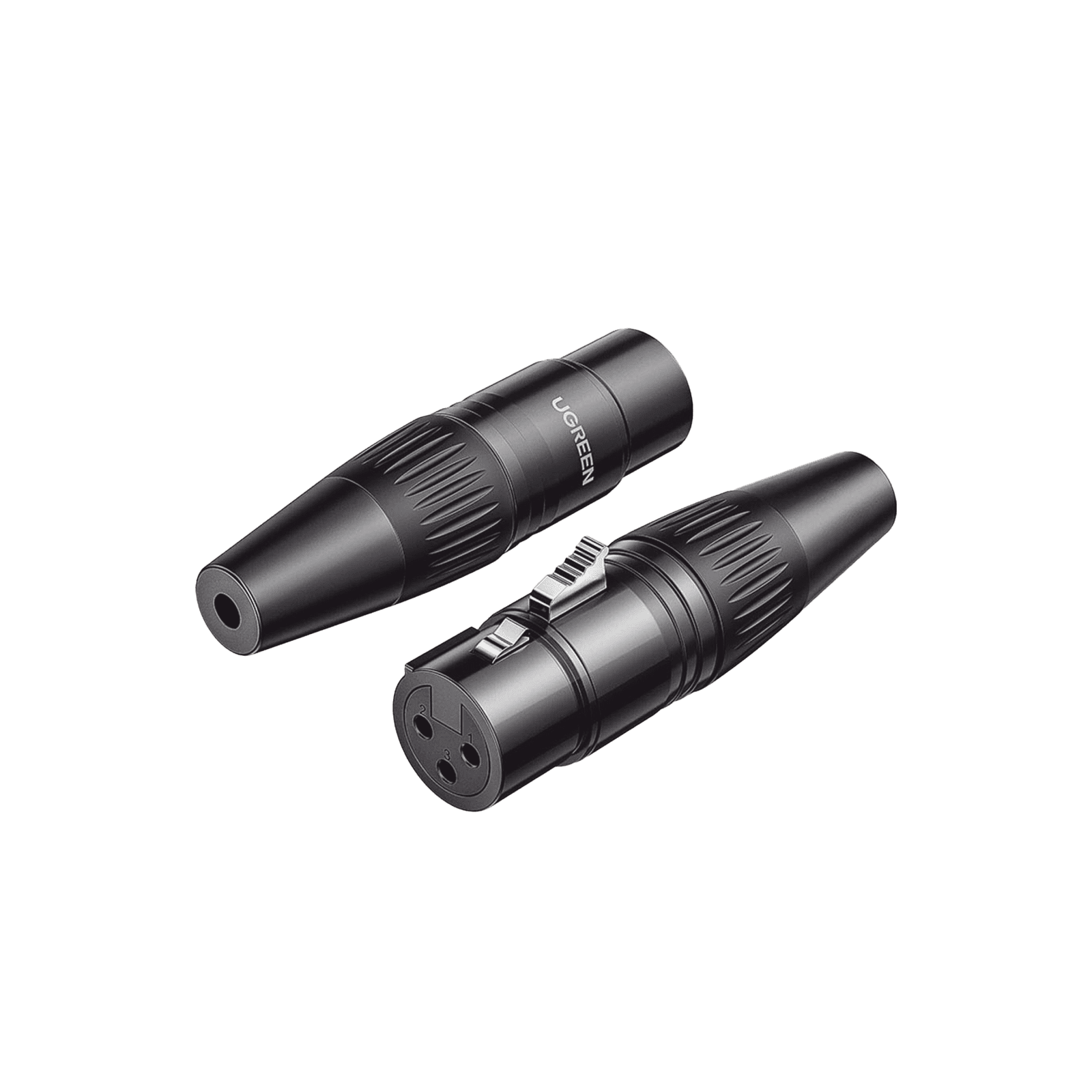 Conector de Audio XLR Tipo Canon Hembra / PVC / ABS / Aleación Zinc / Anti Oxidante / Anti Caida / Sin Aflojarse /Apertura Ajustable de 6.0 a 7.0 mm / Soldable 80440 - UGREEN