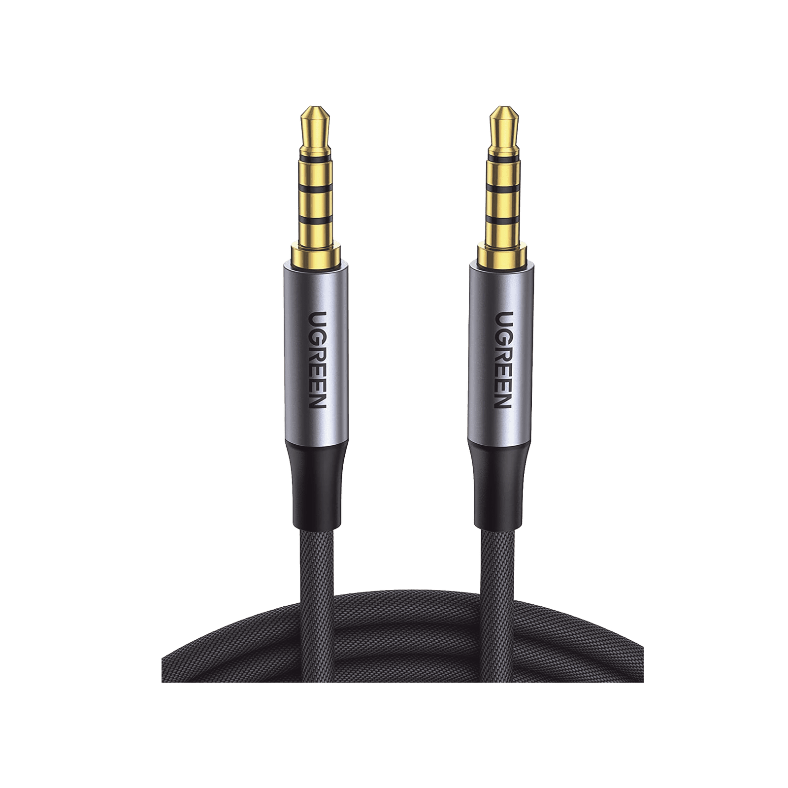 Cable Auxiliar de 3.5mm / Cable Audio Estéreo / Núcleo de Alambre de Cobre Esmaltado / Carcasa de Aluminio Azul + Nylon Trenzado / Soporta Micrófono / 5 Metros 90788 - UGREEN