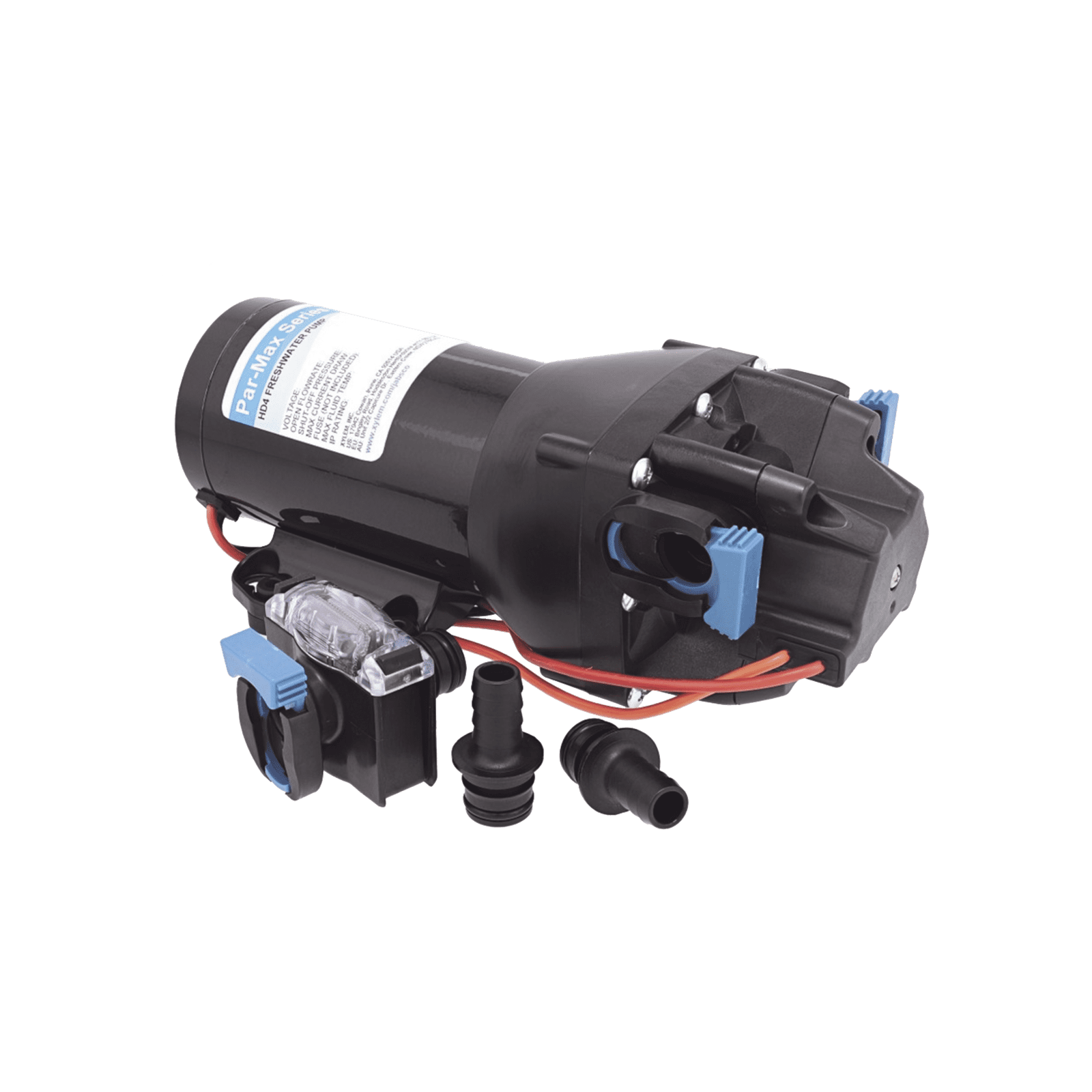Bomba controlada por presión Par Max HD 4′ a 12 Vca, alta presión 40 psi 15 lpm / 4 gpm Q401J-115S-3A - JABSCO