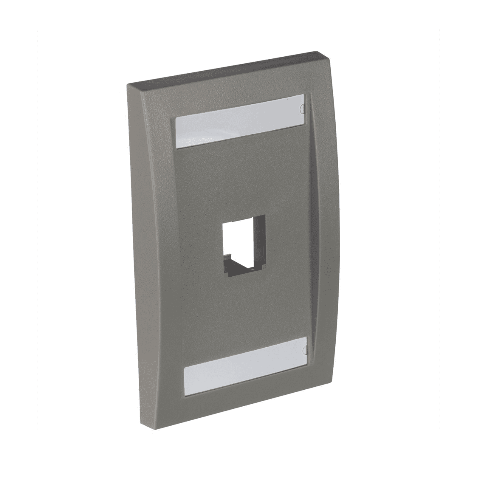 Placa de Pared Vertical Ejecutiva, Salida Para 1 Puerto Mini-Com, Con Espacios Para Etiquetas, Color Gris CFPE1IGY - PANDUIT