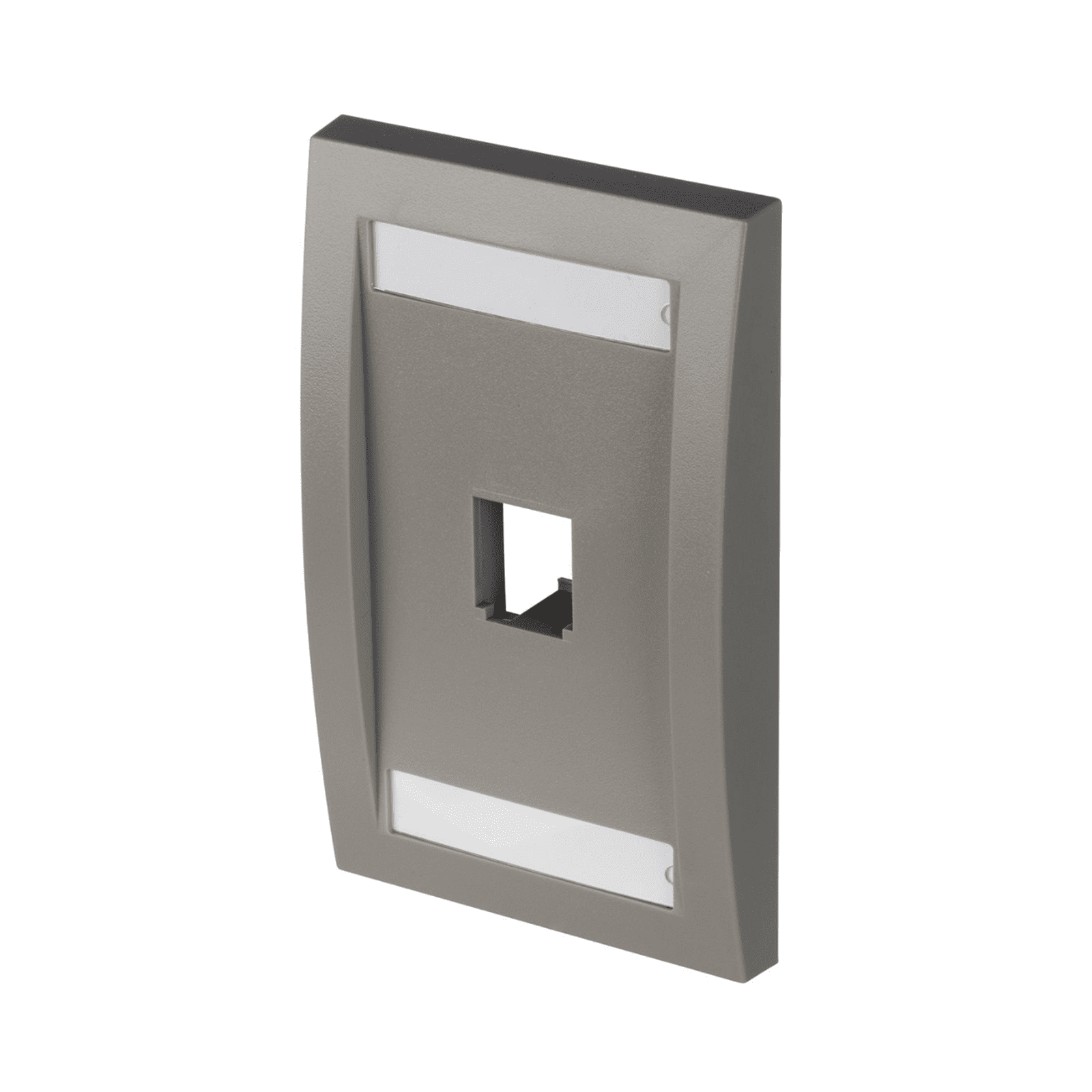 Placa de Pared Vertical Ejecutiva, Salida Para 1 Puerto Mini-Com, Con Espacios Para Etiquetas, Color Gris CFPE1IGY - PANDUIT