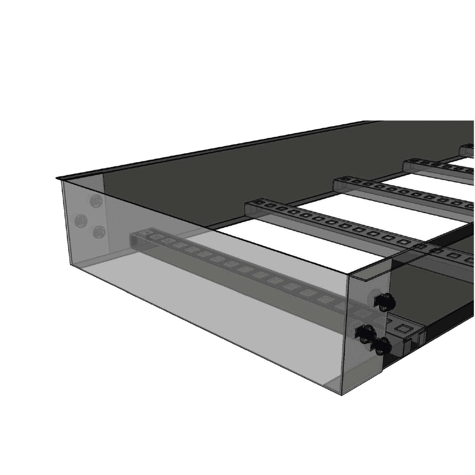 Placa de Cierre para Escalera de Aluminio / Peralte 3 1/4″ / Ancho 12″ / Incluye Tornillería CH-PCE812ALK - CHAROFIL