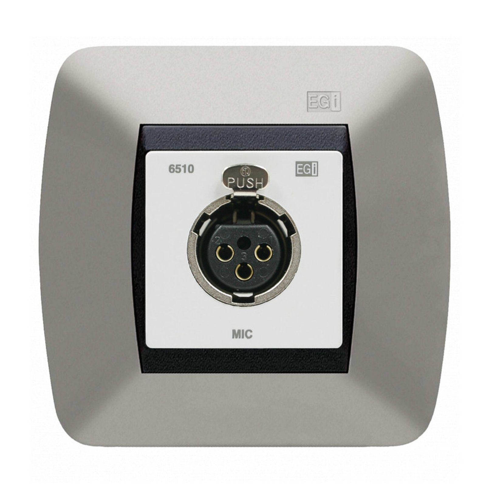 CONEXIÓN CAJA 60 MM. XLR HEMBRA DE PARED. BLANCO. 6510.10 - EGI AUDIO SOLUTIONS