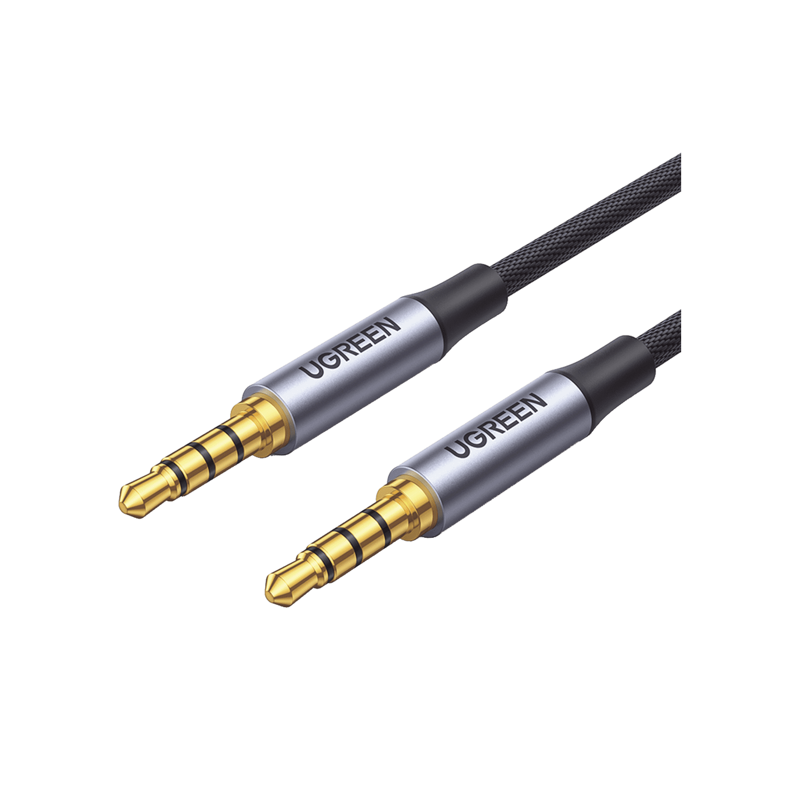 Cable Auxiliar de 3.5mm / Cable Audio Estéreo / Núcleo de Alambre de Cobre Esmaltado / Carcasa de Aluminio Azul + Nylon Trenzado /  Soporta Micrófono / 2 Metros 20782 - UGREEN