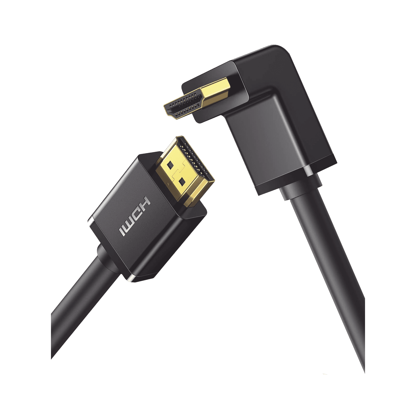 Cable HDMI 2.0  en Angulo de 90°  / 2 m / 4K@60Hz / HDR / 3D / HEC (Canal Ethernet HDMI) / ARC (Canal de Retorno de Audio / CEC / 32 canales de Audio / HDCP 2.2 / Dolby Atmos / 18 Gbps / Blindaje Múltiple 10173 - UGREEN