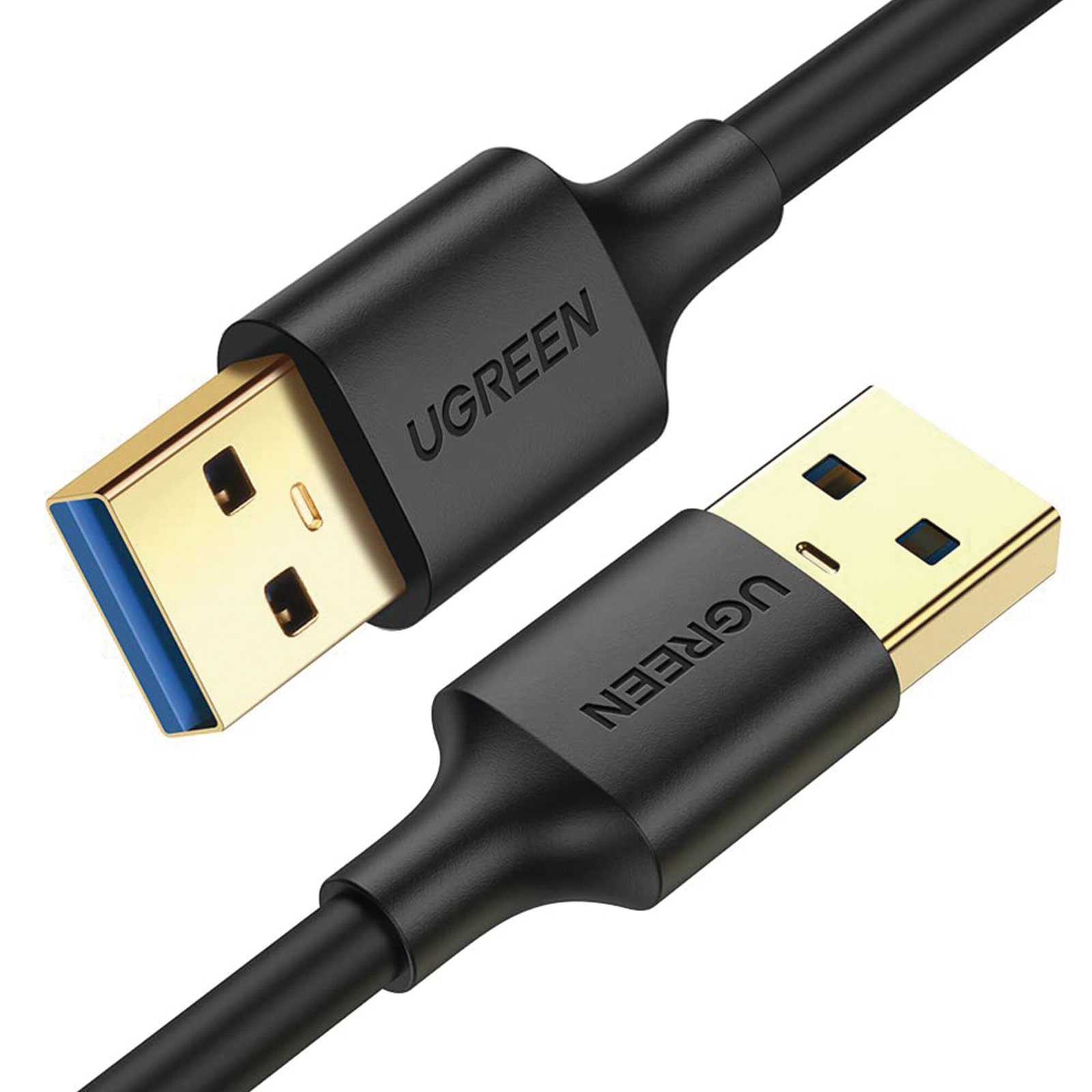 Cable USB-A 3.0 a  USB-A 3.0 / 3 Metros / Macho a Macho / Conector Niquelado / Núcleo de Cobre Estañado / Blindaje Múltiple / Velocidad 5Gbps / No Requiere Controlador / Compatible con USB 2.0 Y USB 1.1 90576 - UGREEN