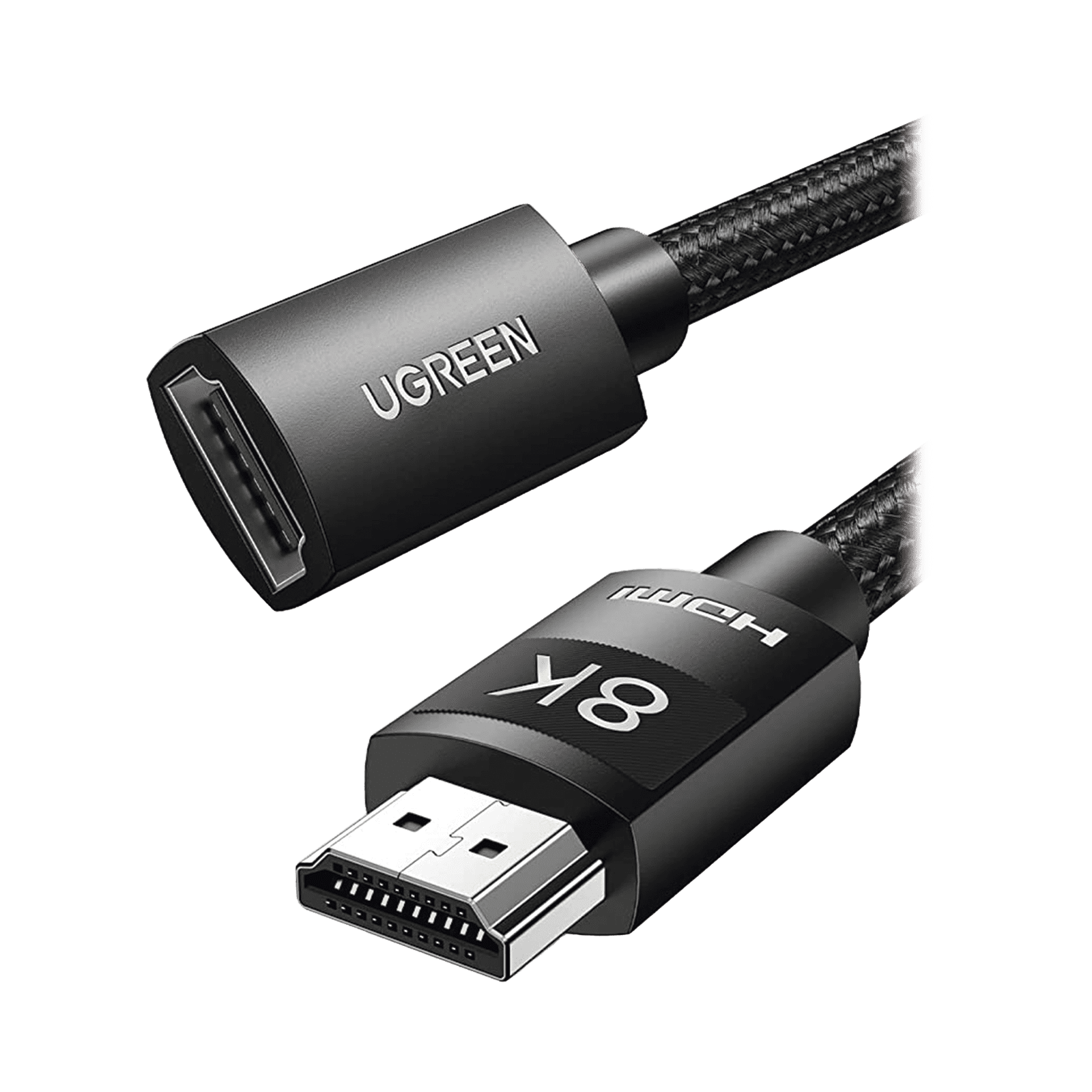 Cable de extensión HDMI 8K / 1 Metro / Macho a Hembra / HDMI 2.1 / 8K@60Hz / Núcleo de Cobre Puro 28AWG / Soporta la Conexión de hasta 3 Metros de largo en HDMI 2.1 40447 - UGREEN