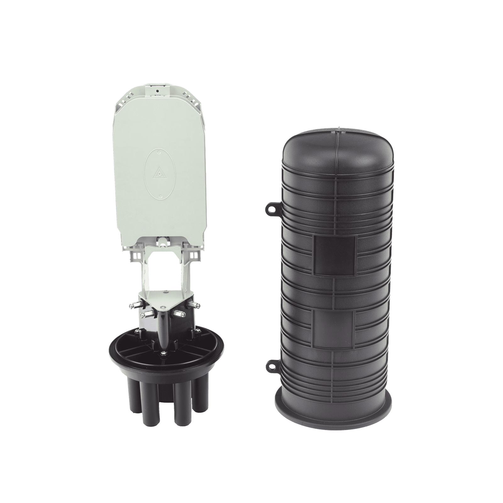Caja de Distribución de Fibra Óptica Vertical tipo Domo, 48 empalmes (Expandible hasta 96 empalmes con charola LP-SCV-48-ST), Exterior, IP68 LP-SCV-48 - LINKEDPRO BY EPCOM