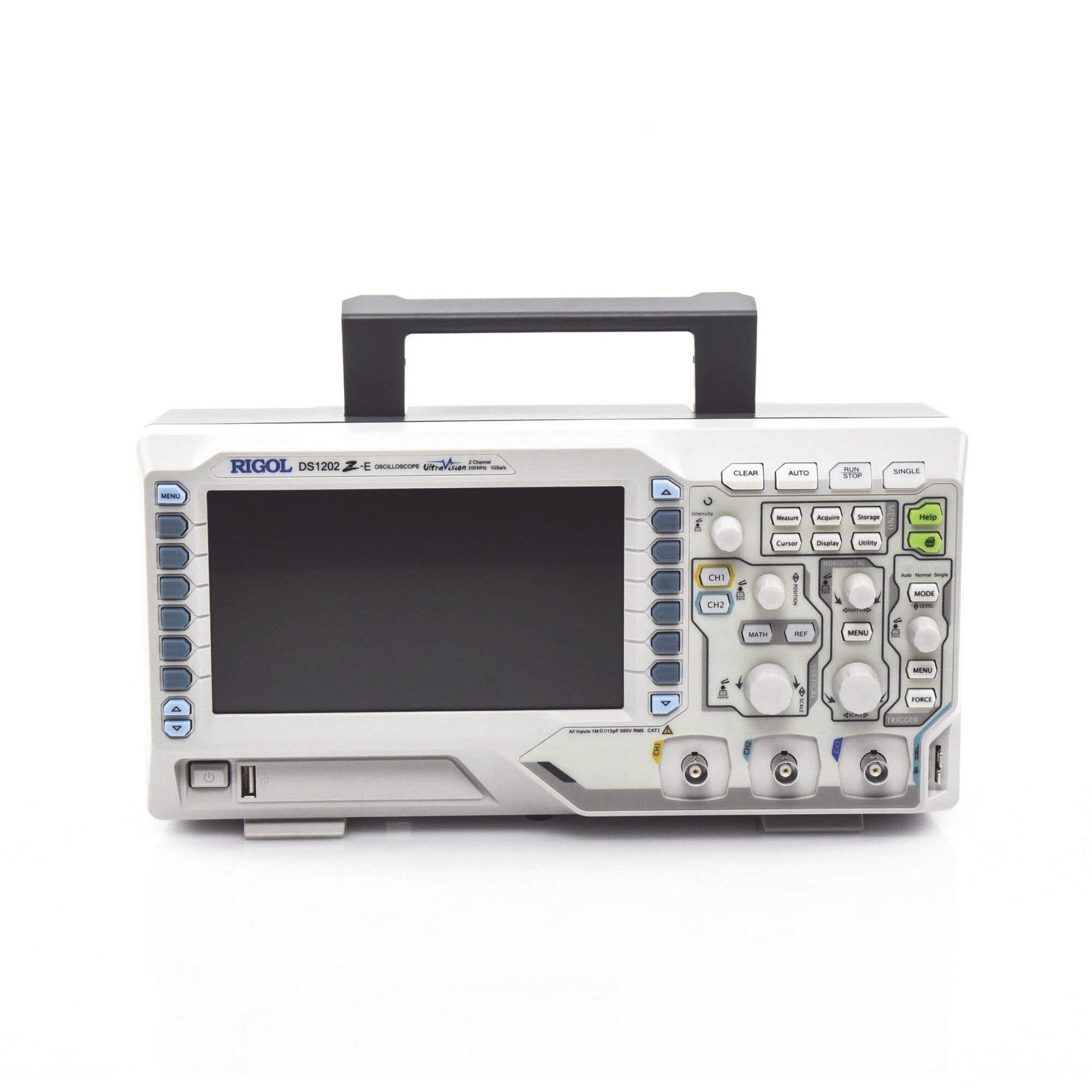 Osciloscopio Digital RIGOL de 2 Canales Análogos, 200 MHz de Ancho de Banda Análoga, Vel. de Muestreo-Tiempo Real de 1 GS/s, Base de Tiempo (min.) de 2 ns/div. DS1202Z-E - SYSCOM