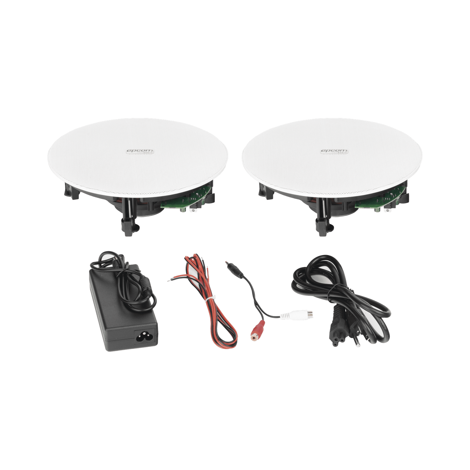 Kit de Bocinas de plafón 6.5in | Conexión Bluetooth | 2 x 20W | Frameless | Bocina Pasiva + Bocina Activa | EP206TB - EPCOM PROAUDIO