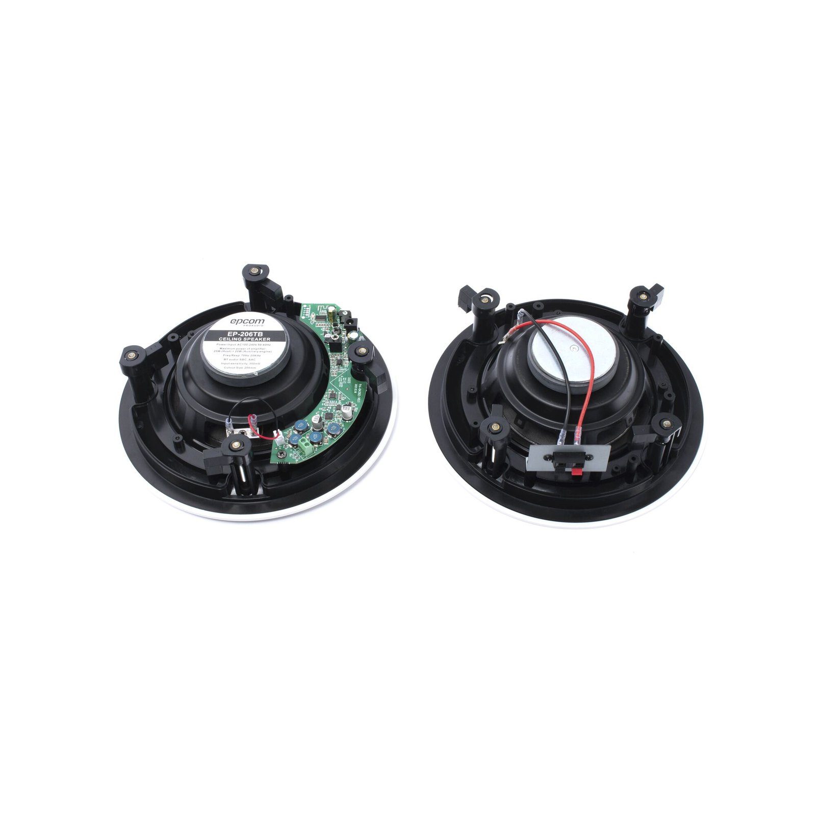 Kit de Bocinas de plafón 6.5in | Conexión Bluetooth | 2 x 20W | Frameless | Bocina Pasiva + Bocina Activa | EP206TB - EPCOM PROAUDIO