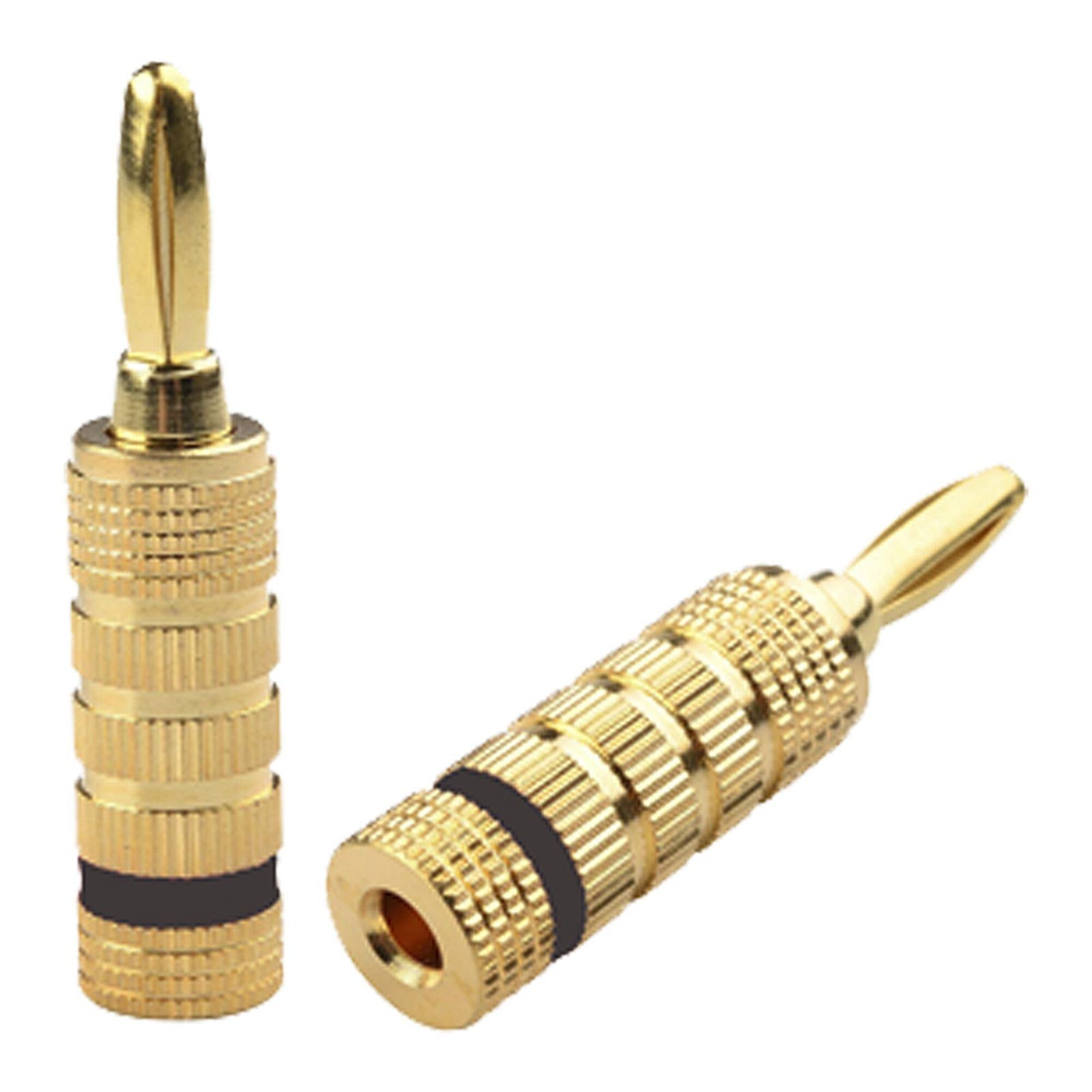 Conector Banana Tipo Tornillo para Bocinas | Instalaciones Profesionales de Audio | Chapado en Oro | Color Negro (1 Pieza) EP-BSCB - EPCOM PROAUDIO