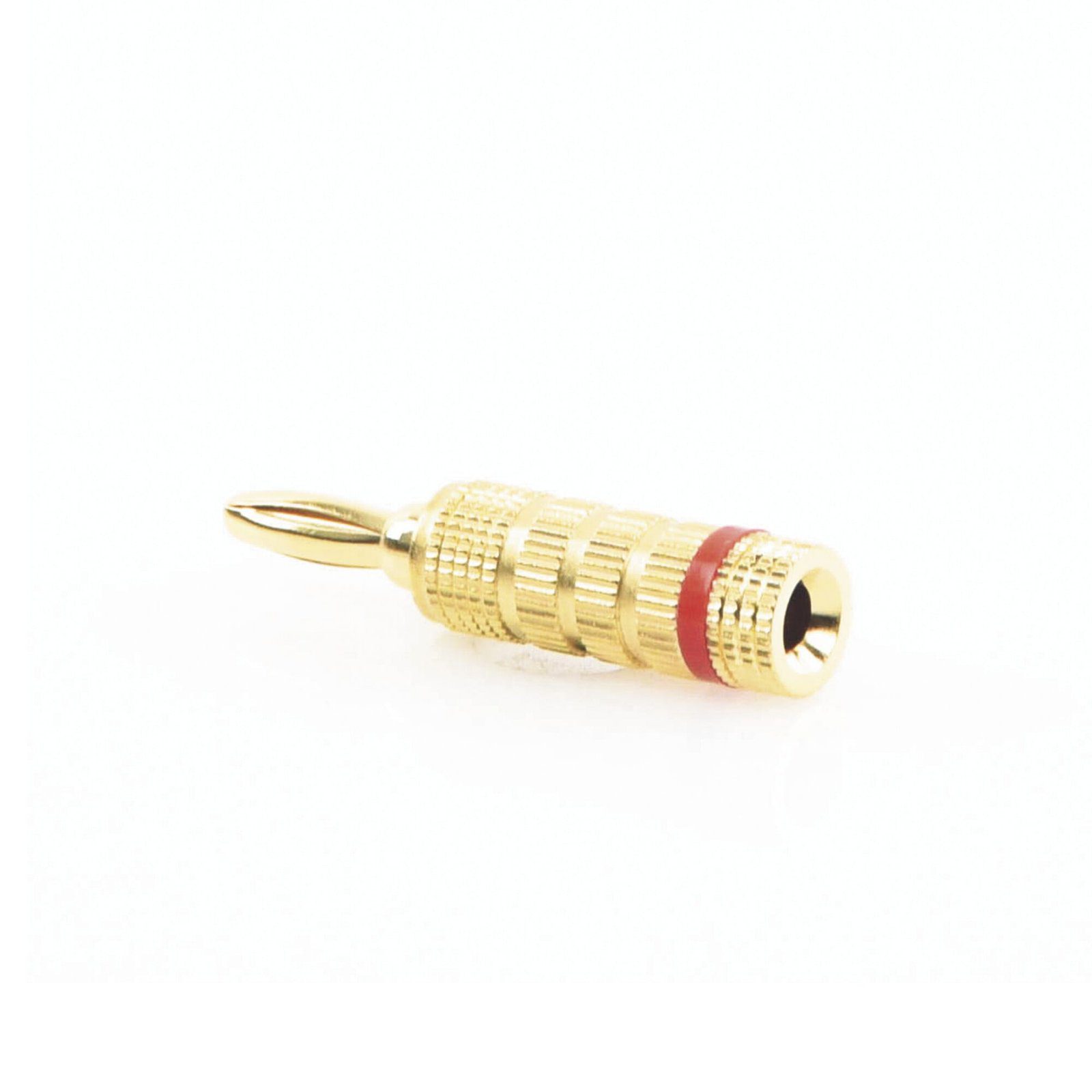 Conector Banana Tipo Tornillo para Bocinas | Instalaciones Profesionales de Audio | Chapado en Oro | Color Rojo (1 Pieza) EP-BSCR - EPCOM PROAUDIO