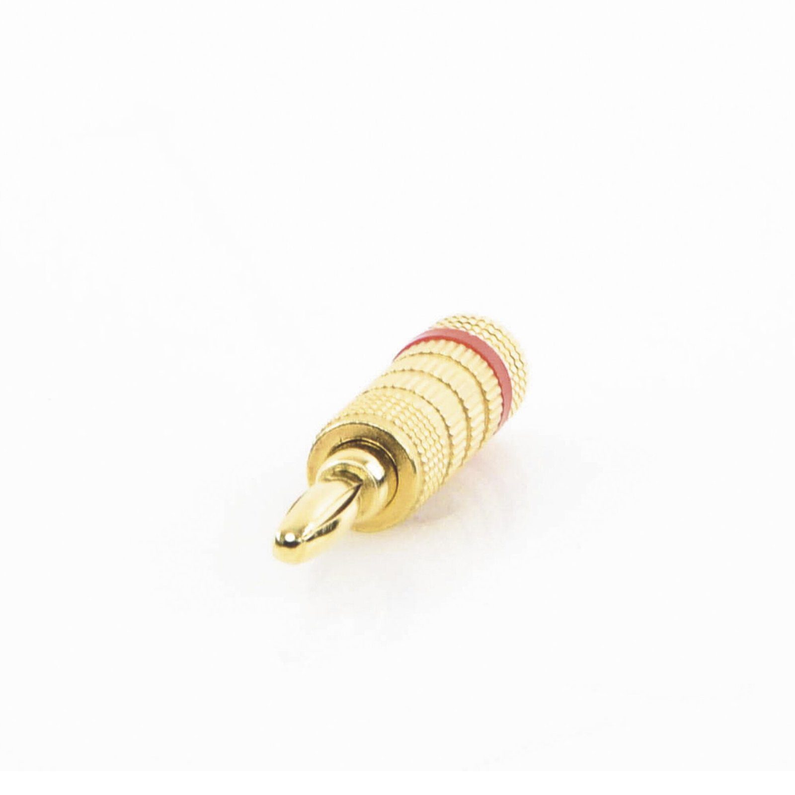Conector Banana Tipo Tornillo para Bocinas | Instalaciones Profesionales de Audio | Chapado en Oro | Color Rojo (1 Pieza) EP-BSCR - EPCOM PROAUDIO