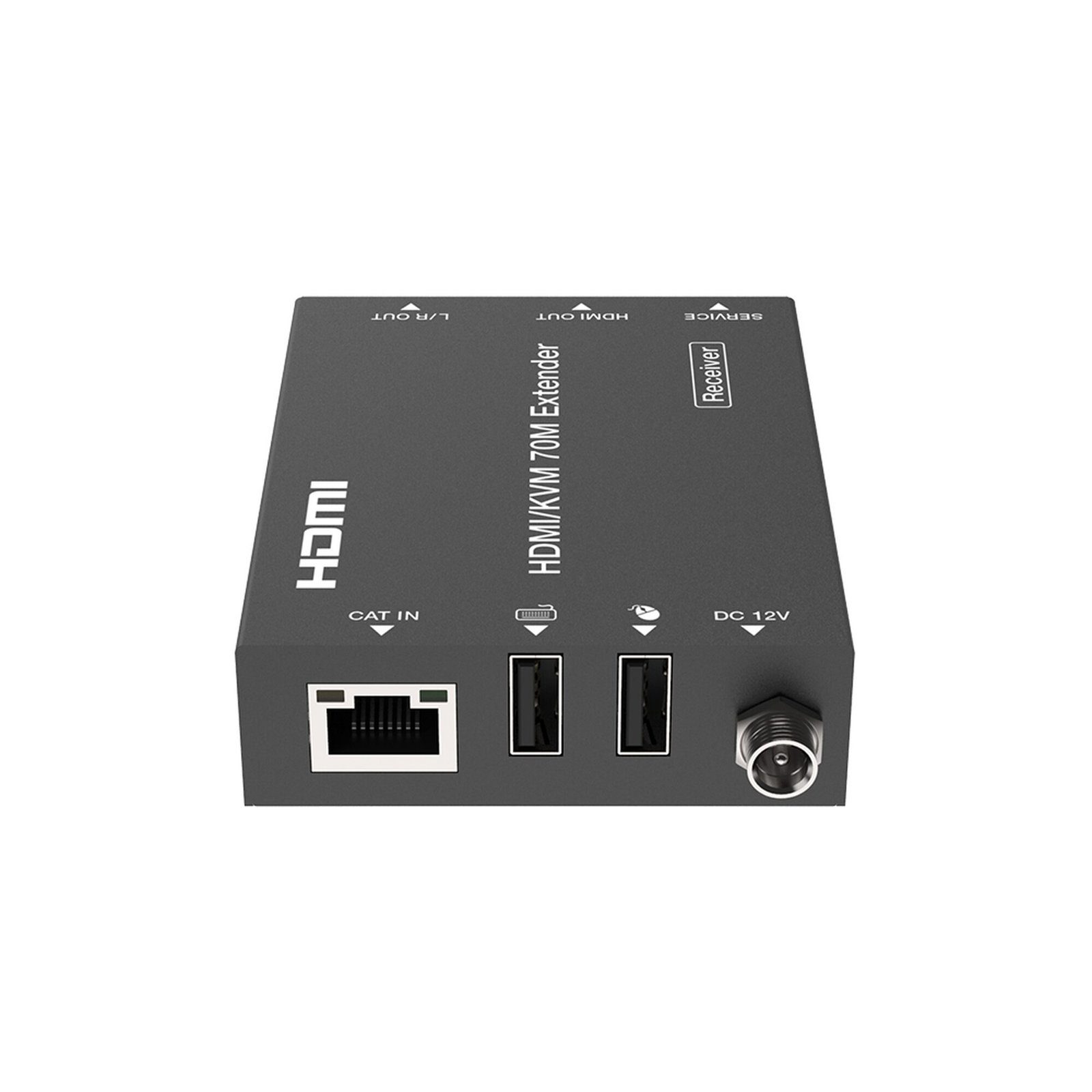 Kit Extensor HDMI con KVM | 70m | 4K2K@60Hz | 4:4:4 | HDMI2.0b y HDCP 2.2 | Salida de Audio 3.5mm | Admite PoC | Admite USB 1.1 EPC-EDB70K - EPCOM PROAUDIO