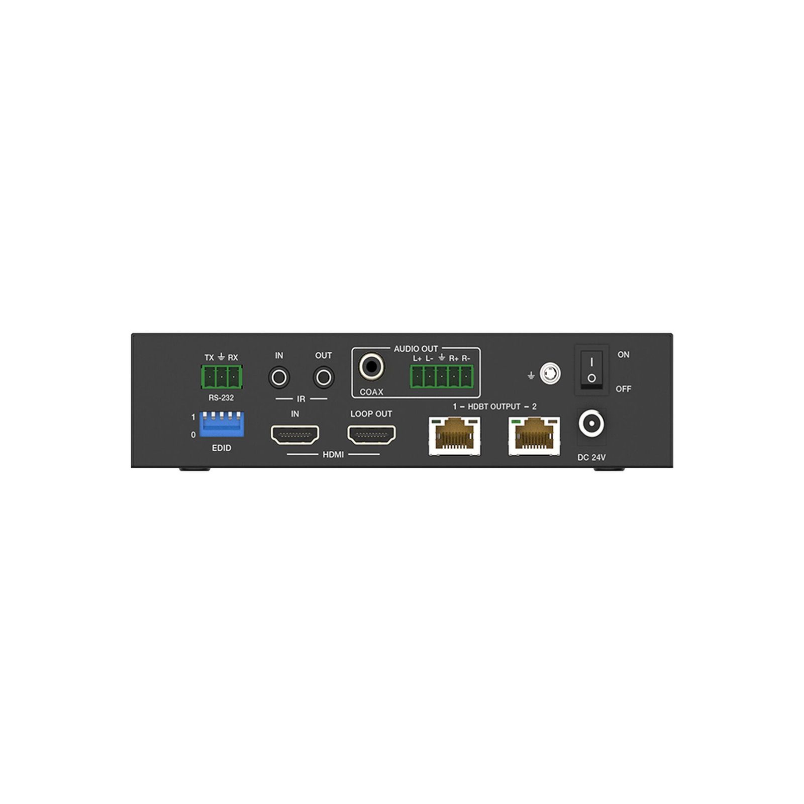 Splitter mas Extensor de Video | 1×2 | ProAV | HDBaseT™ | 120m en 4K@60Hz | 150m en 1080p@60Hz | Cat6/6a/7 | Gestión Avanzada EDID | Control IR y RS232 | PoC | Salida de Audio EPP-SPB12H150 - EPCOM PROAUDIO