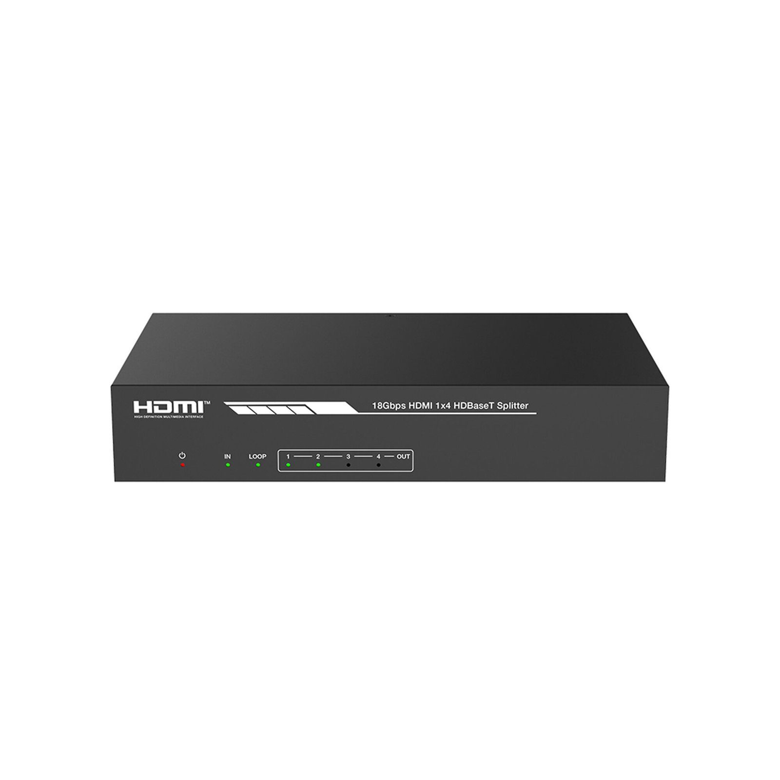 Splitter mas Extensor de Video | 1×4 | ProAV | HDBaseT™ | 120m en 4K@60Hz | 150m en 1080p@60Hz | Cat6/6a/7 | Gestión Avanzada EDID | Control IR y RS232 | PoC | Salida de Audio EPP-SPB14H150 - EPCOM PROAUDIO