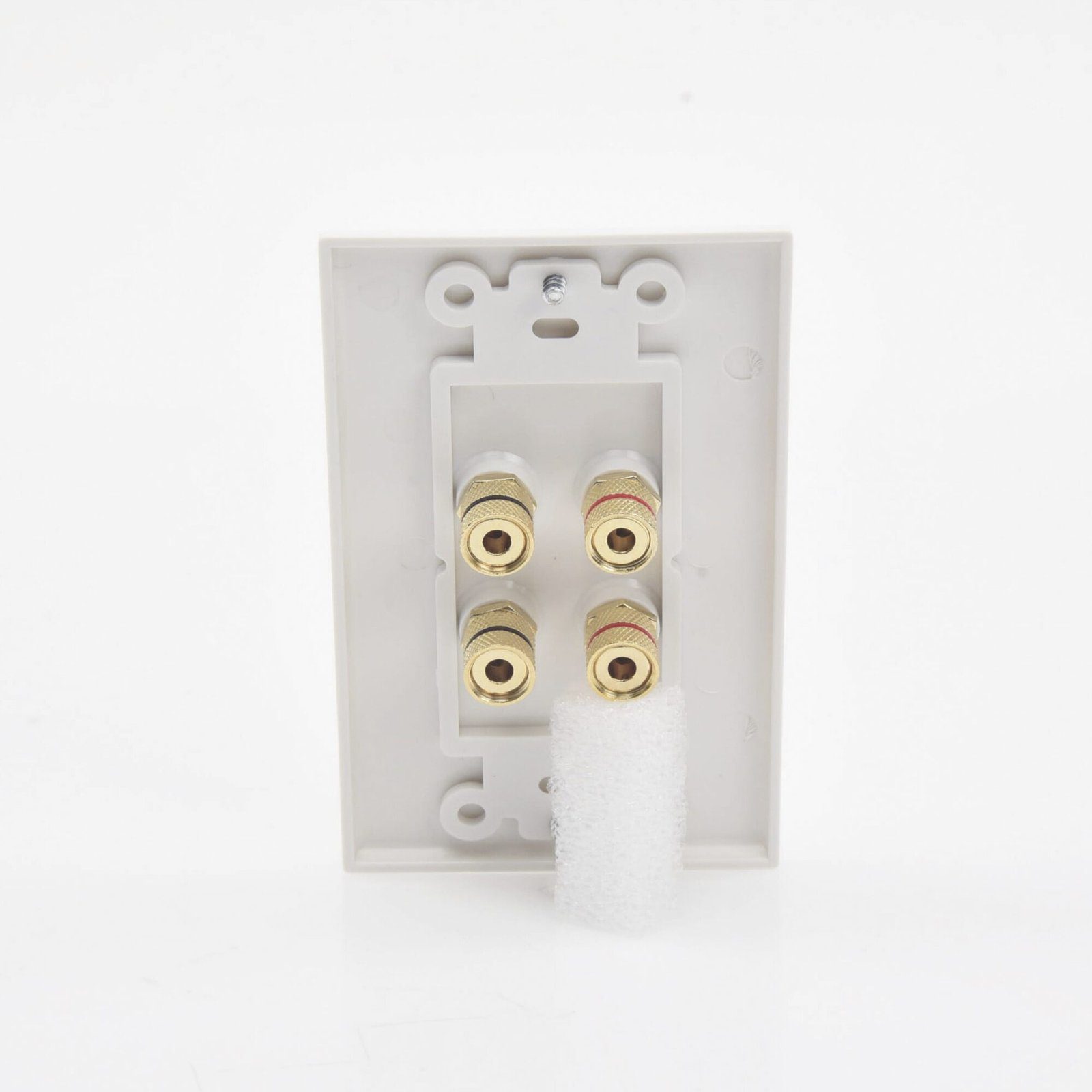 Placa de Pared | Postes de Unión Tipo Banana | Conexión para 2 Altavoces | Fácil Instalación | Conectores Chapados en Oro EP-WP2S - EPCOM PROAUDIO