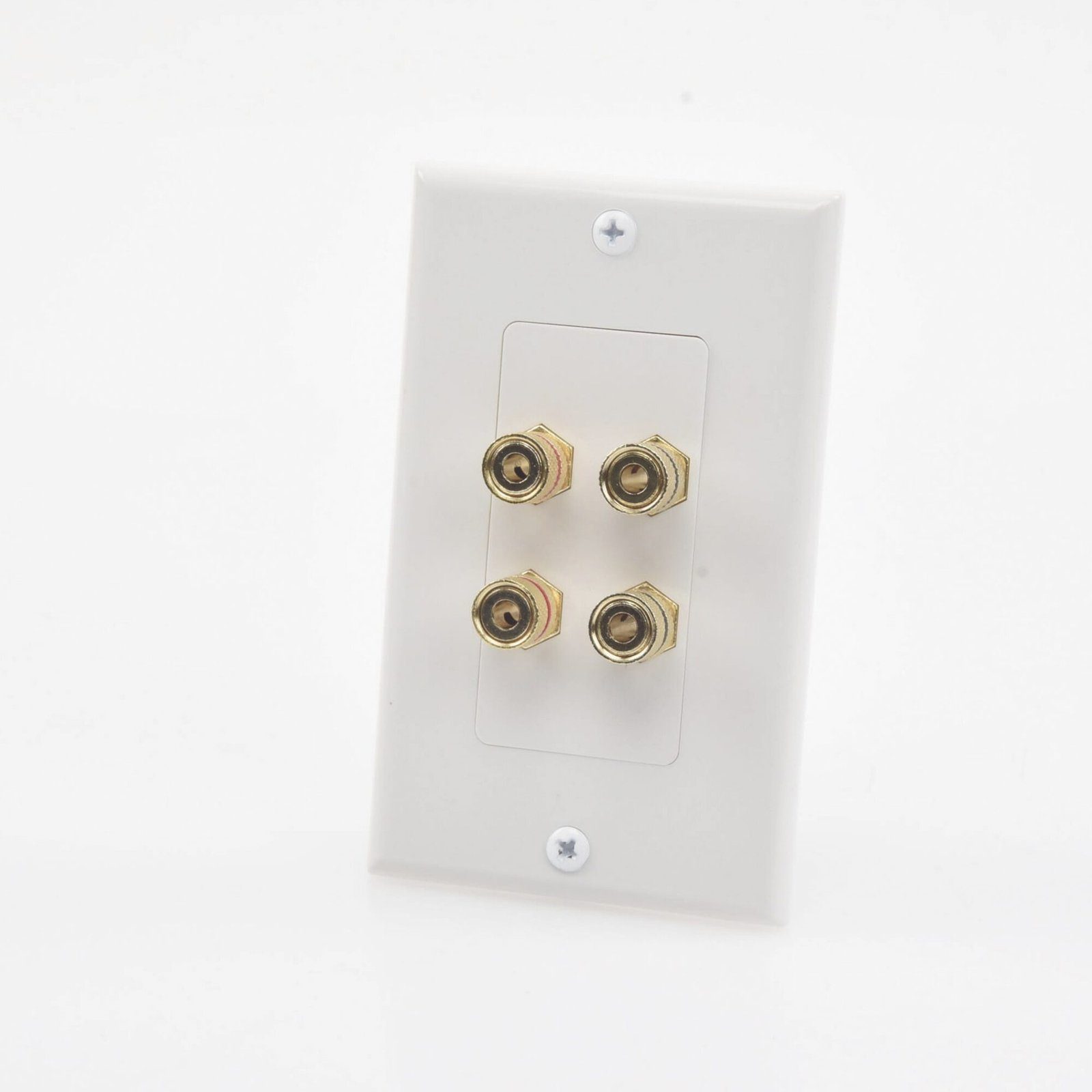 Placa de Pared | Postes de Unión Tipo Banana | Conexión para 2 Altavoces | Fácil Instalación | Conectores Chapados en Oro EP-WP2S - EPCOM PROAUDIO