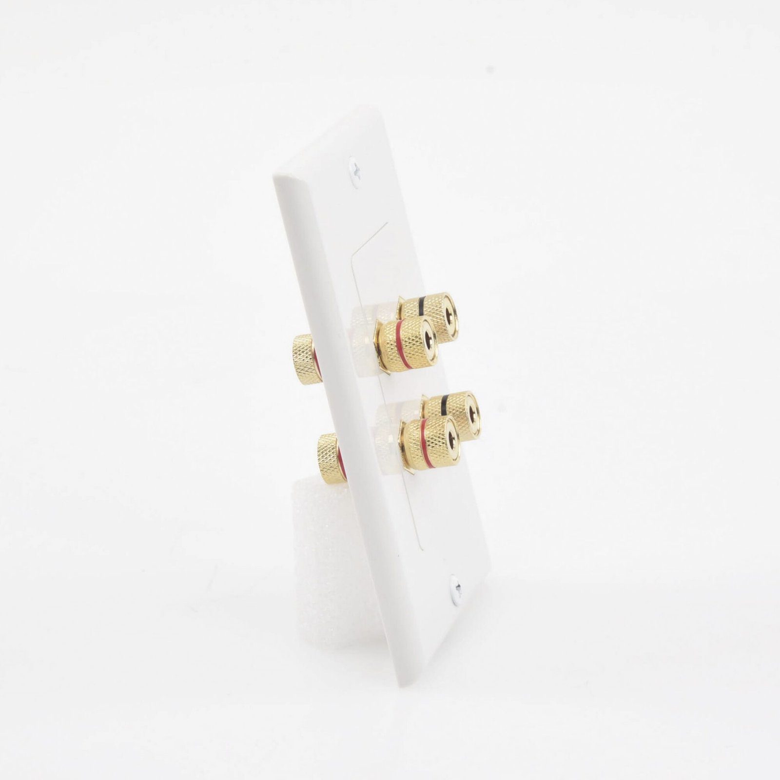 Placa de Pared | Postes de Unión Tipo Banana | Conexión para 2 Altavoces | Fácil Instalación | Conectores Chapados en Oro EP-WP2S - EPCOM PROAUDIO