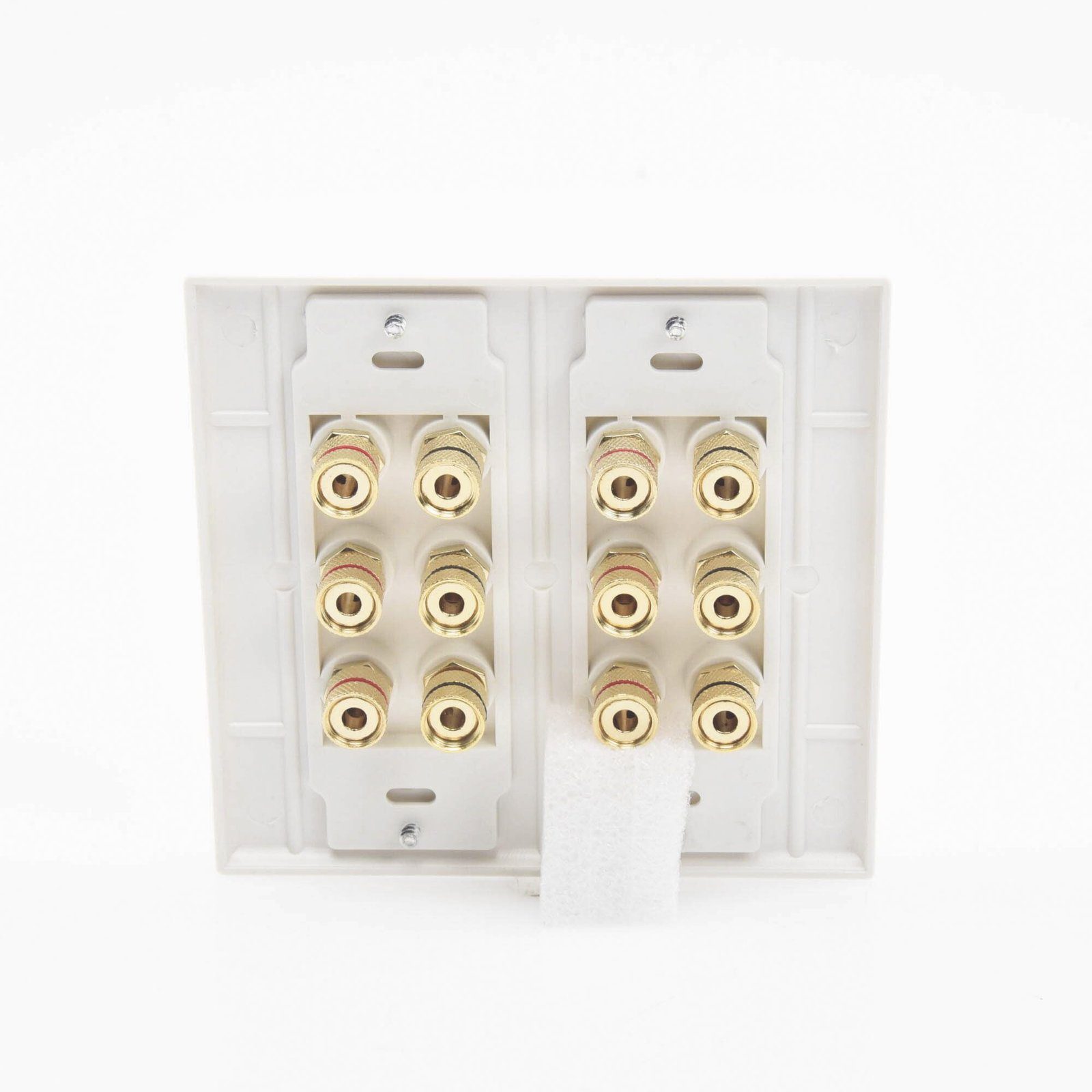 Placa de Pared | Postes de Unión Tipo Banana | Conexión para 6 Altavoces | Fácil Instalación | Conectores Chapados en Oro EP-WP6S - EPCOM PROAUDIO
