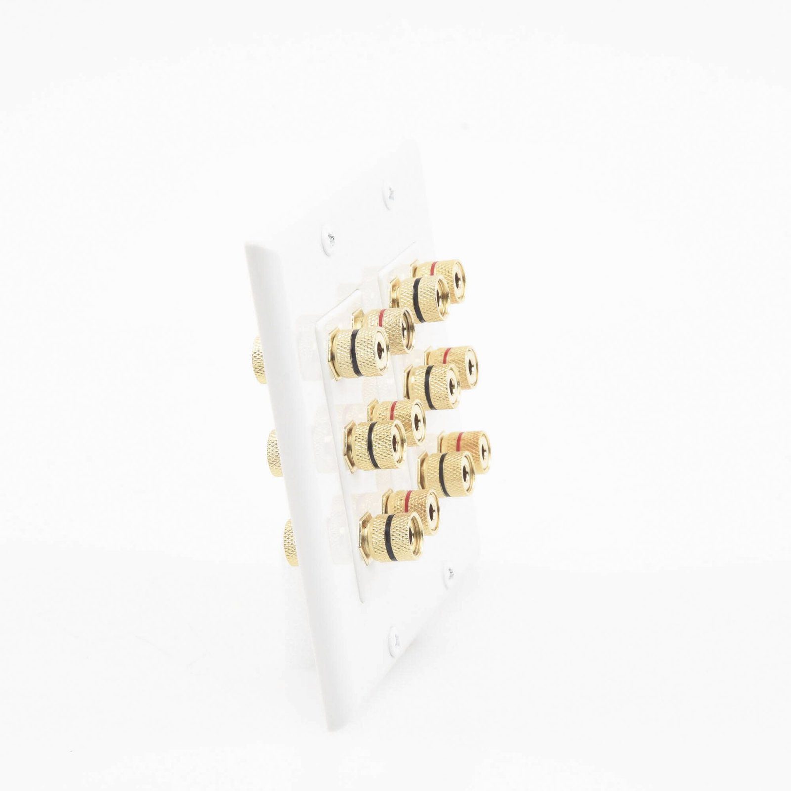 Placa de Pared | Postes de Unión Tipo Banana | Conexión para 6 Altavoces | Fácil Instalación | Conectores Chapados en Oro EP-WP6S - EPCOM PROAUDIO