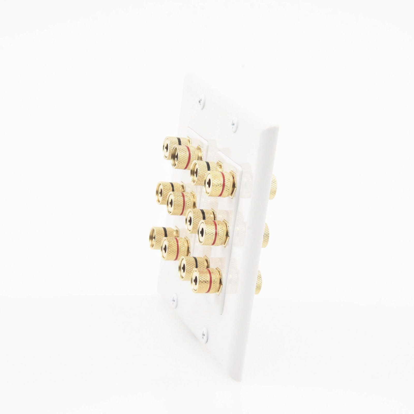 Placa de Pared | Postes de Unión Tipo Banana | Conexión para 6 Altavoces | Fácil Instalación | Conectores Chapados en Oro EP-WP6S - EPCOM PROAUDIO