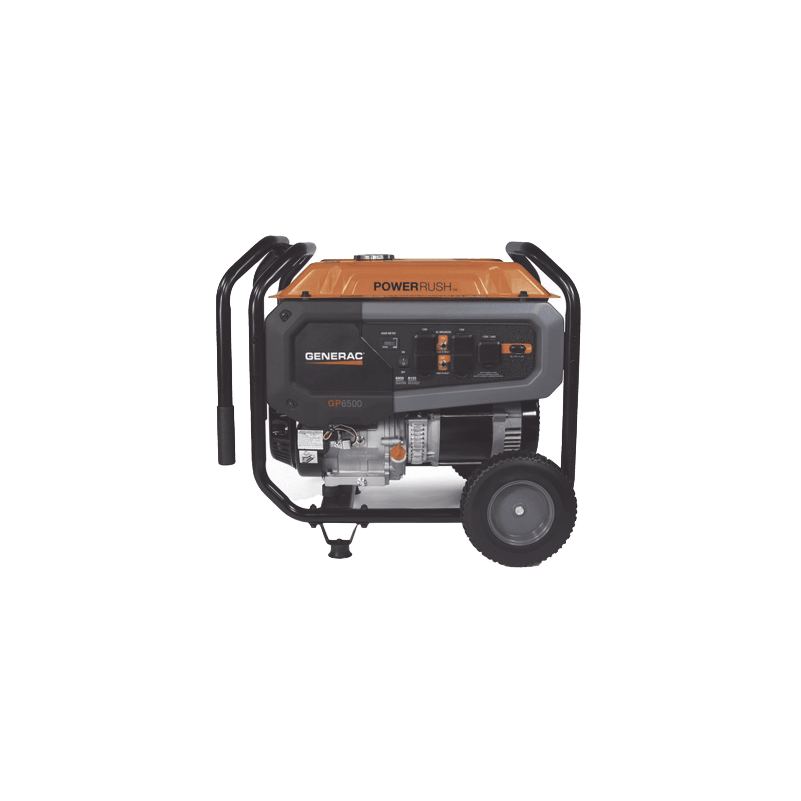 Generador Inversor Portátil a Gasolina, 6.5 kW, 120/240Vca , Arranque Manual GP6500 - GENERAC